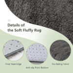 Soft 5 x 7 Feet Rectangular Shag Area Rug for Living Room
