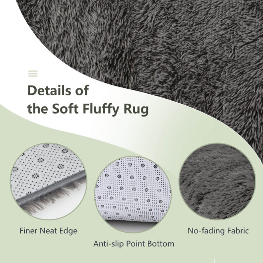 Soft 5 x 7 Feet Rectangular Shag Area Rug for Living Room - Image 5
