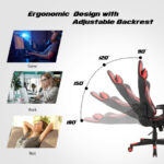 Ergonomic Massage Gaming Chair with Lumbar Support and Headrest