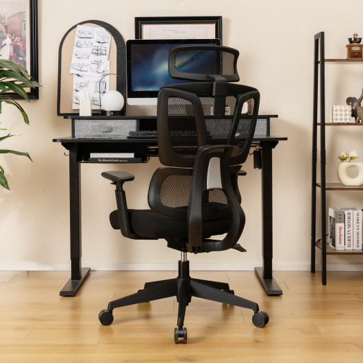 Adjustable Ergonomic Office Chair with Lumbar Support and Headrest - Image 2
