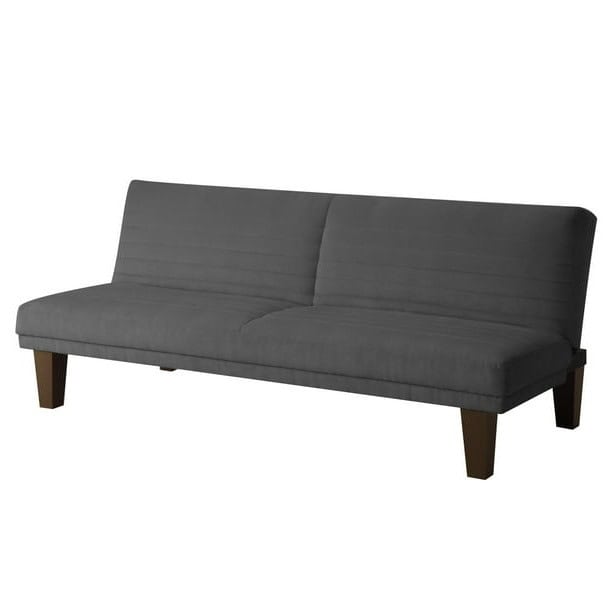 Grey Microfiber Adjustable Futon Sofa Bed for Living Rooms