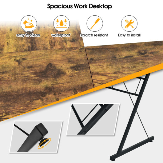 L-Shaped Corner Desk with Spacious Workspace and Sturdy Frame - Image 12