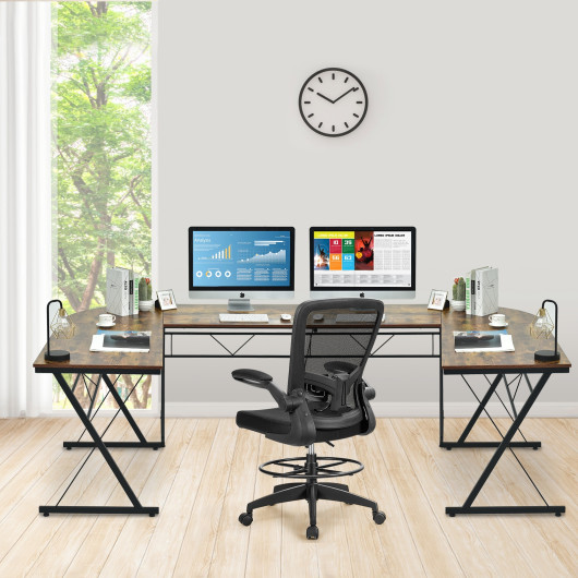 L-Shaped Corner Desk with Spacious Workspace and Sturdy Frame - Image 13