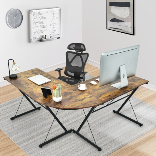 L-Shaped Corner Desk with Spacious Workspace and Sturdy Frame - Image 14