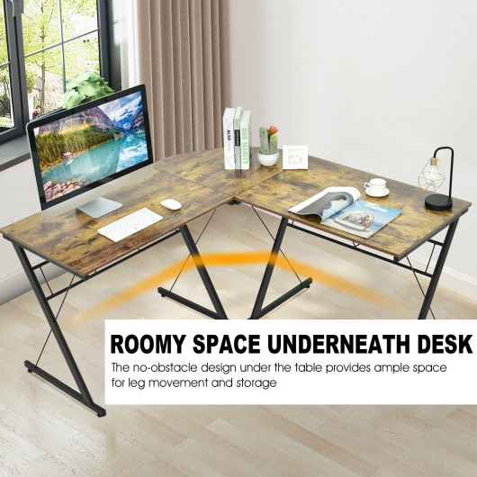 L-Shaped Corner Desk with Spacious Workspace and Sturdy Frame - Image 9