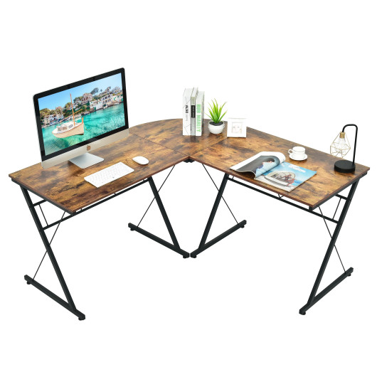 L-Shaped Corner Desk with Spacious Workspace and Sturdy Frame - Image 10