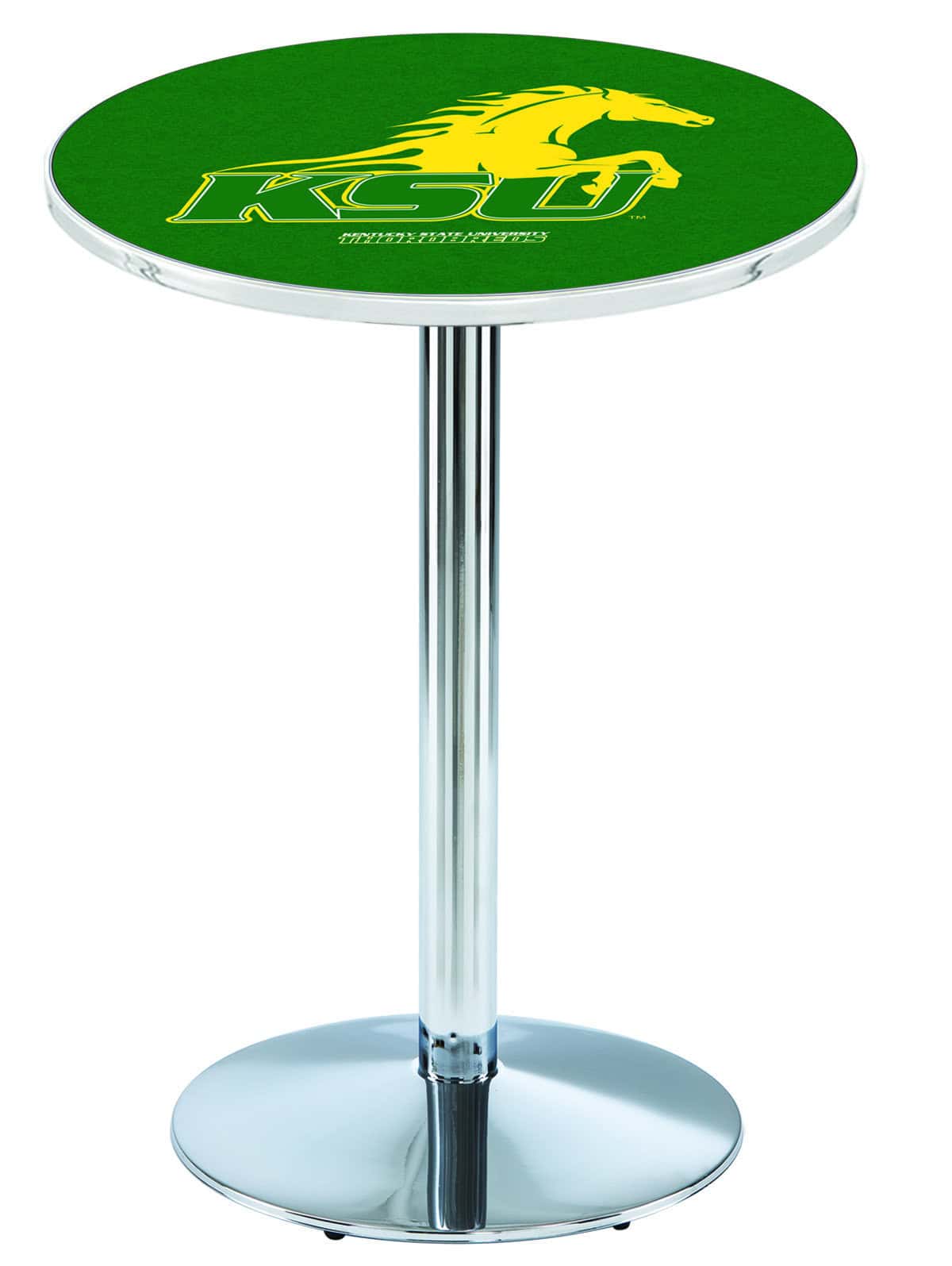 Kentucky State University 42-Inch Pub Table with 30-Inch Top, Round Base Base, and Chrome Finish