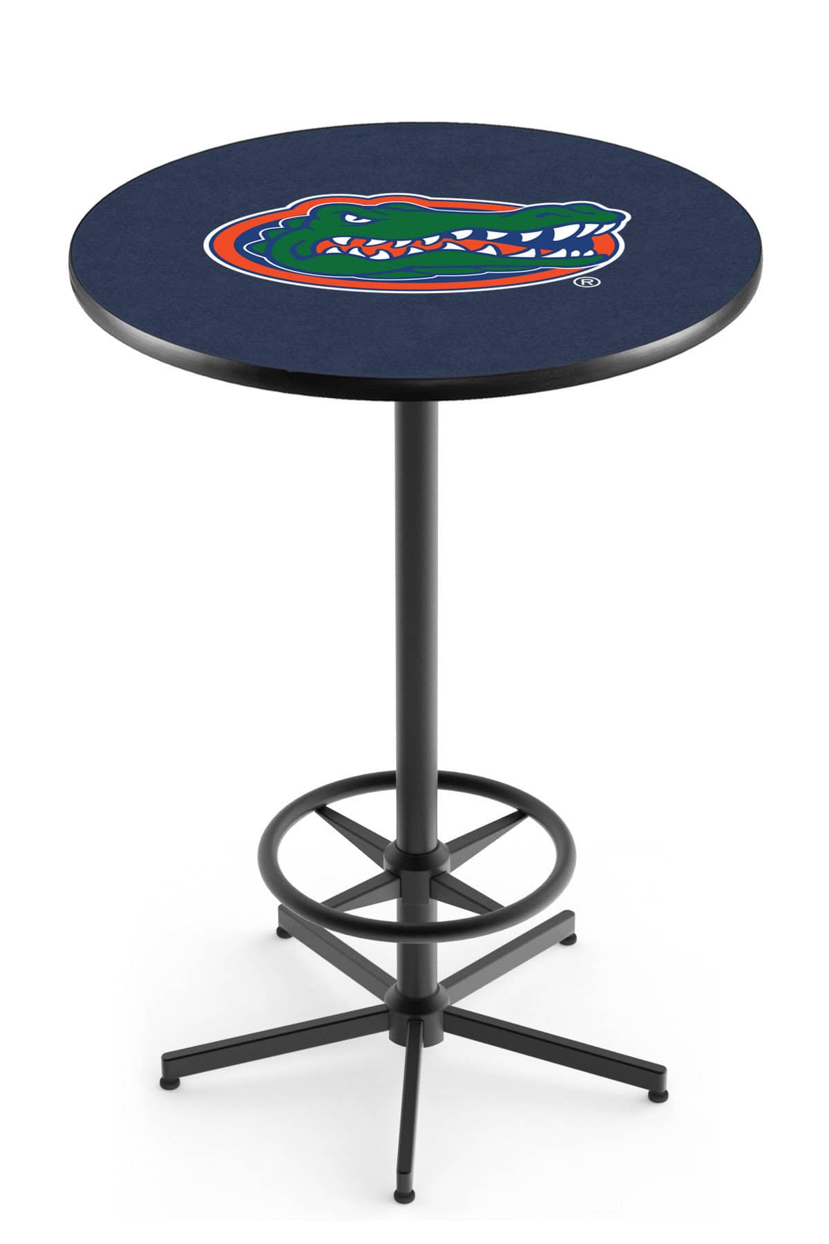 University of Florida 42-Inch Pub Table with 30-Inch Top, Star Base Base, and Black Wrinkle Finish