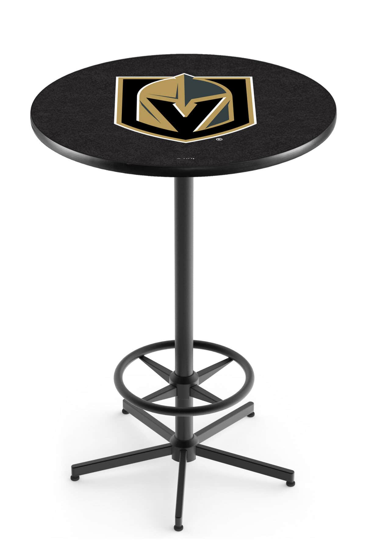 Vegas Golden Knights 42-Inch Pub Table with 36-Inch Top, Star Base Base, and Black Wrinkle Finish