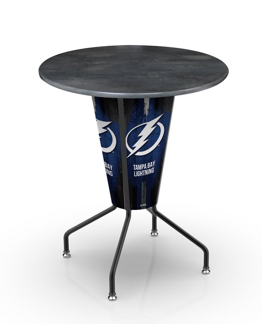 Tampa Bay Lightning 42-Inch Tall Outdoor Lighted Pub Table w/ 36-Inch Top