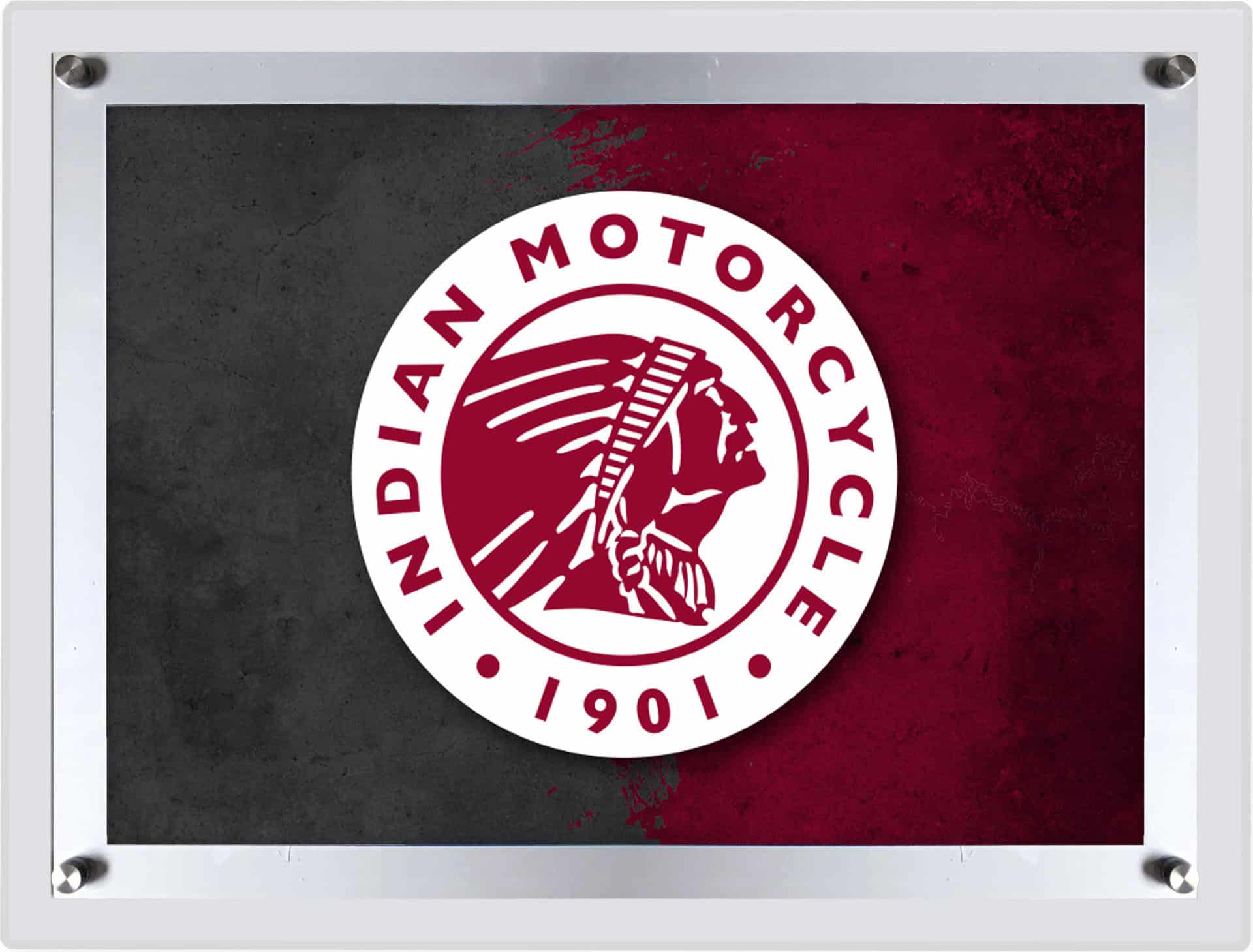 Indian Motorcycle (Head) A3 Backlit LED Sign