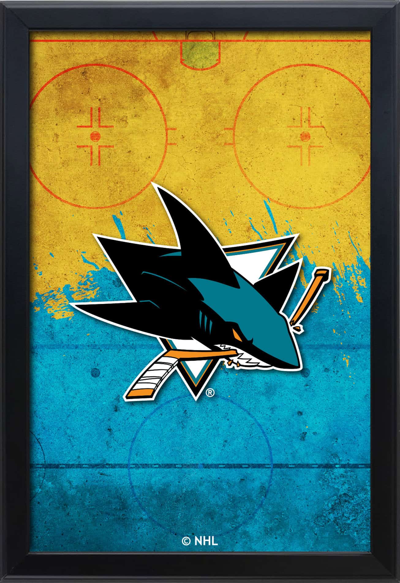 San Jose Sharks 16x24 Snapframe Lightbox