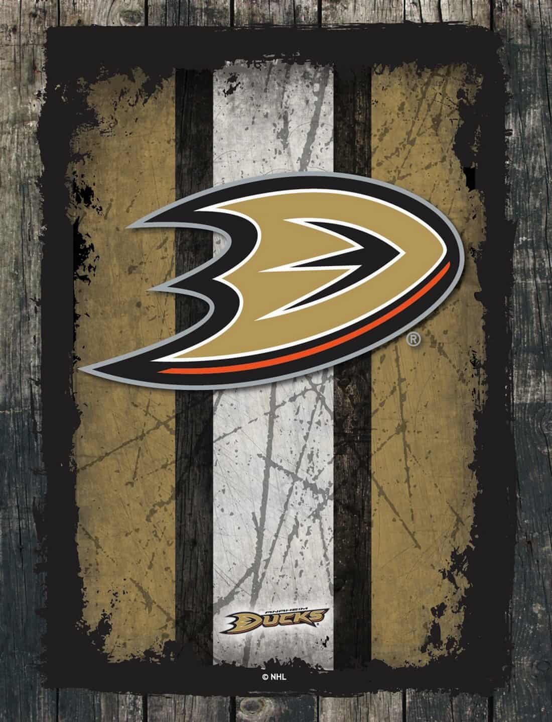 Anaheim Ducks 15x20 Logo Canvas Wall Art (Alternate)