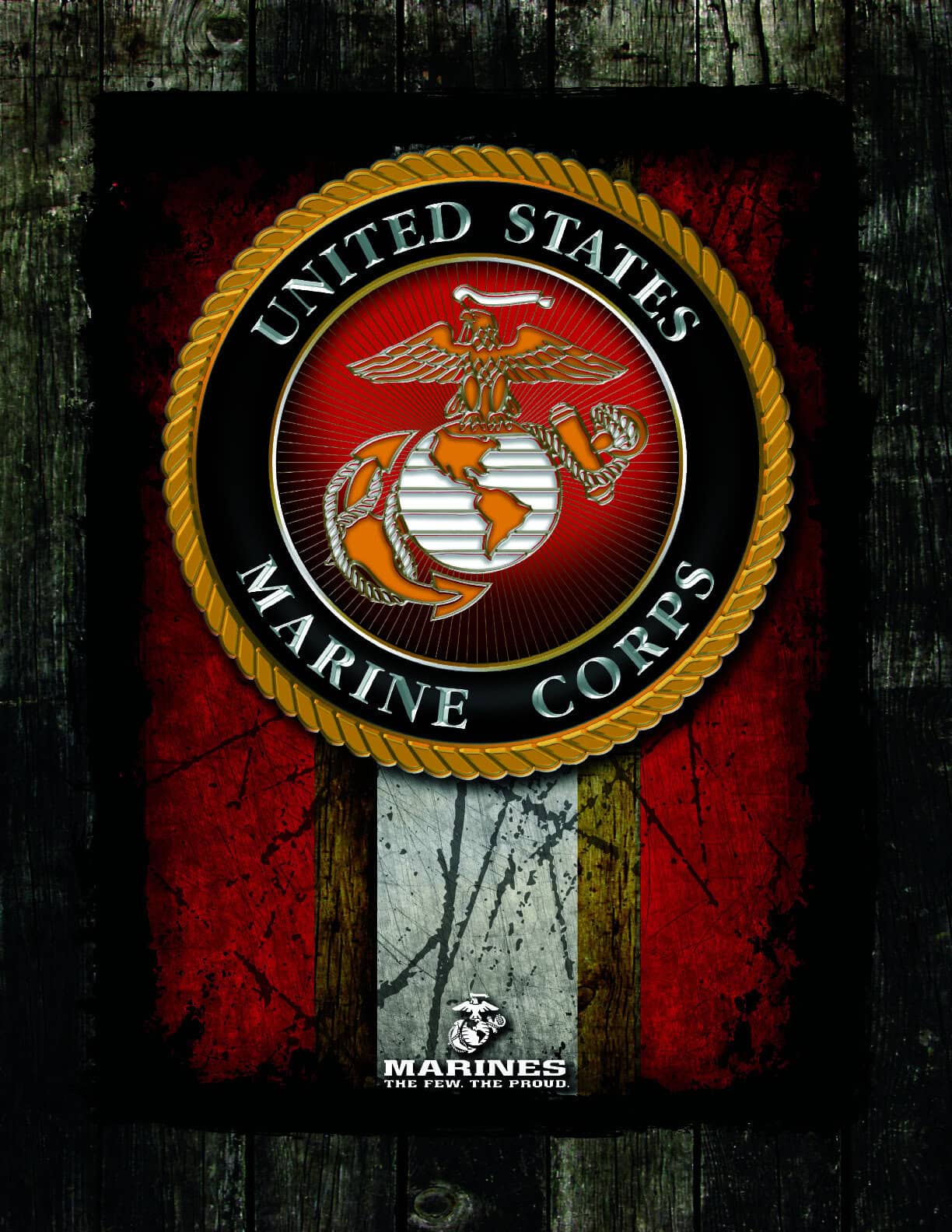 United States Marine Corps 15x20 Logo Canvas Wall Art (Alternate)
