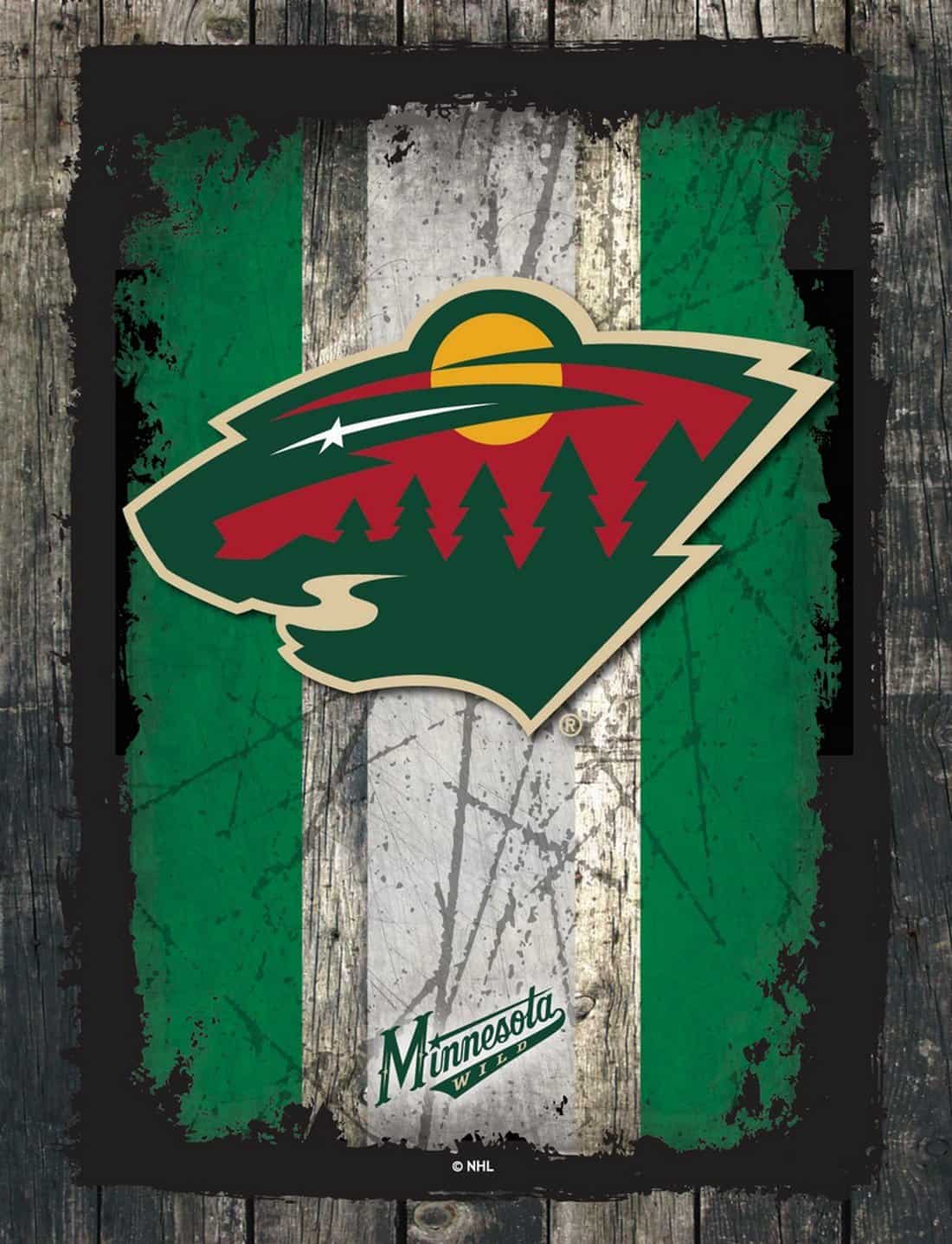 Minnesota Wild 24x32 Logo Canvas Wall Art (Alternate)