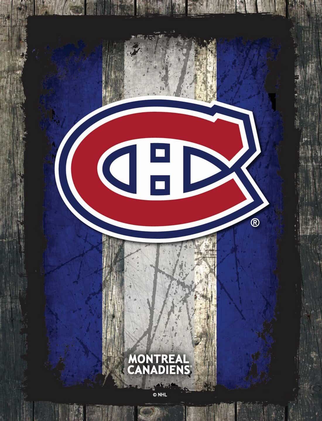 Montreal Canadiens 15x20 Logo Canvas Wall Art (Alternate)