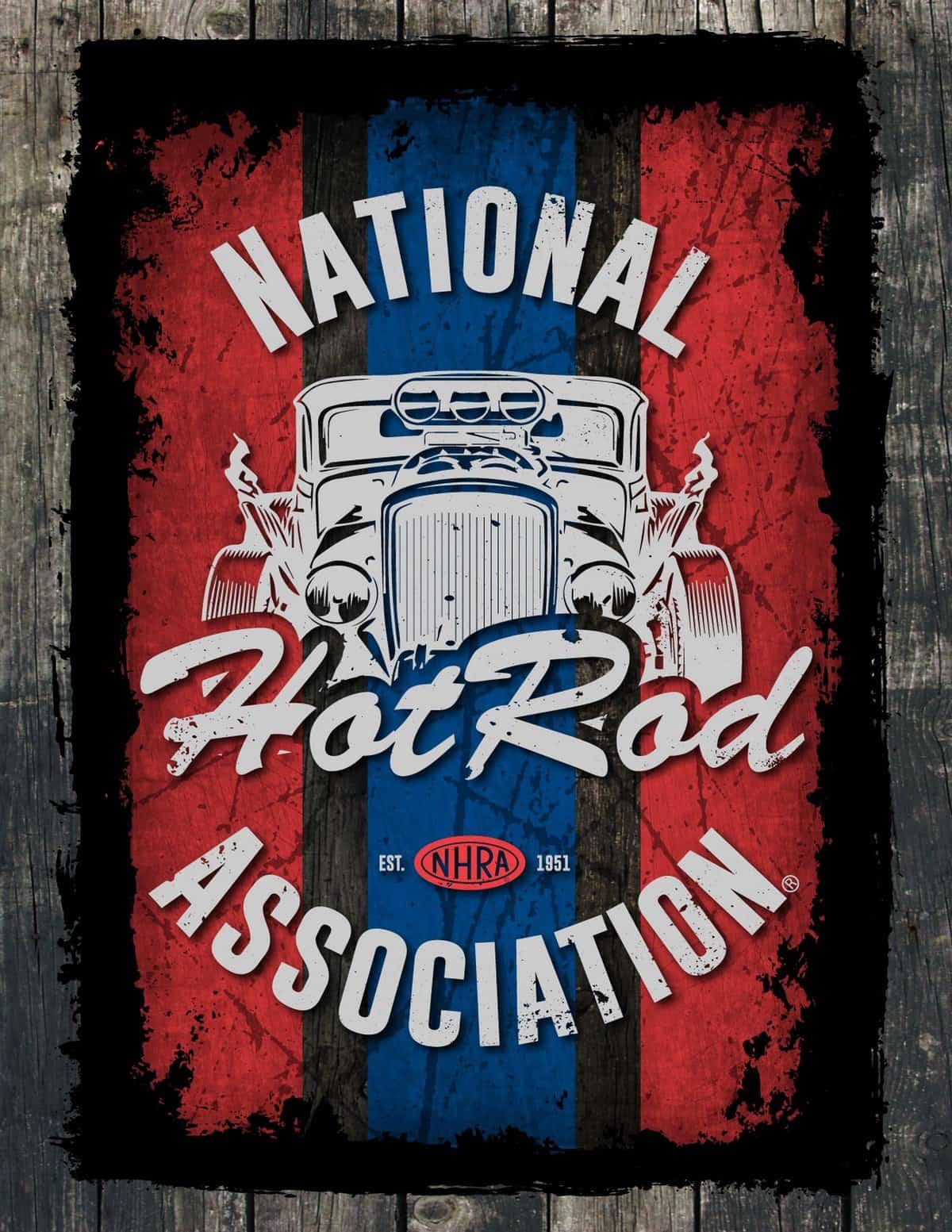 NHRA Hot Rod 24x32 Logo Canvas Wall Art (Alternate Portrait)