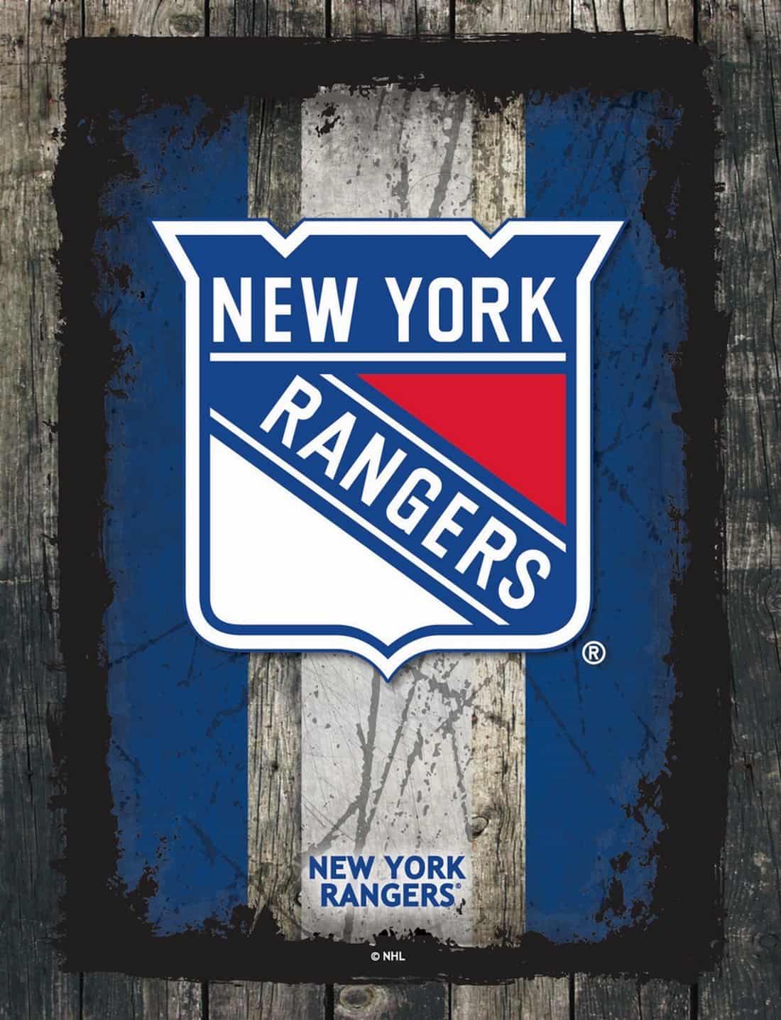 New York Rangers 24x32 Logo Canvas Wall Art (Alternate)