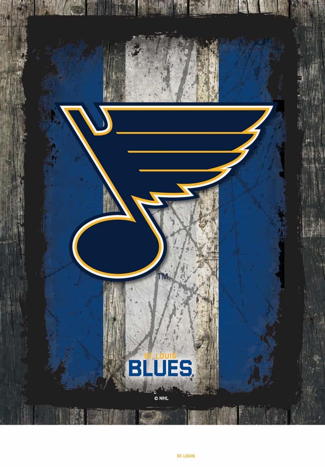 St Louis Blues 24x32 Logo Canvas Wall Art (Alternate)