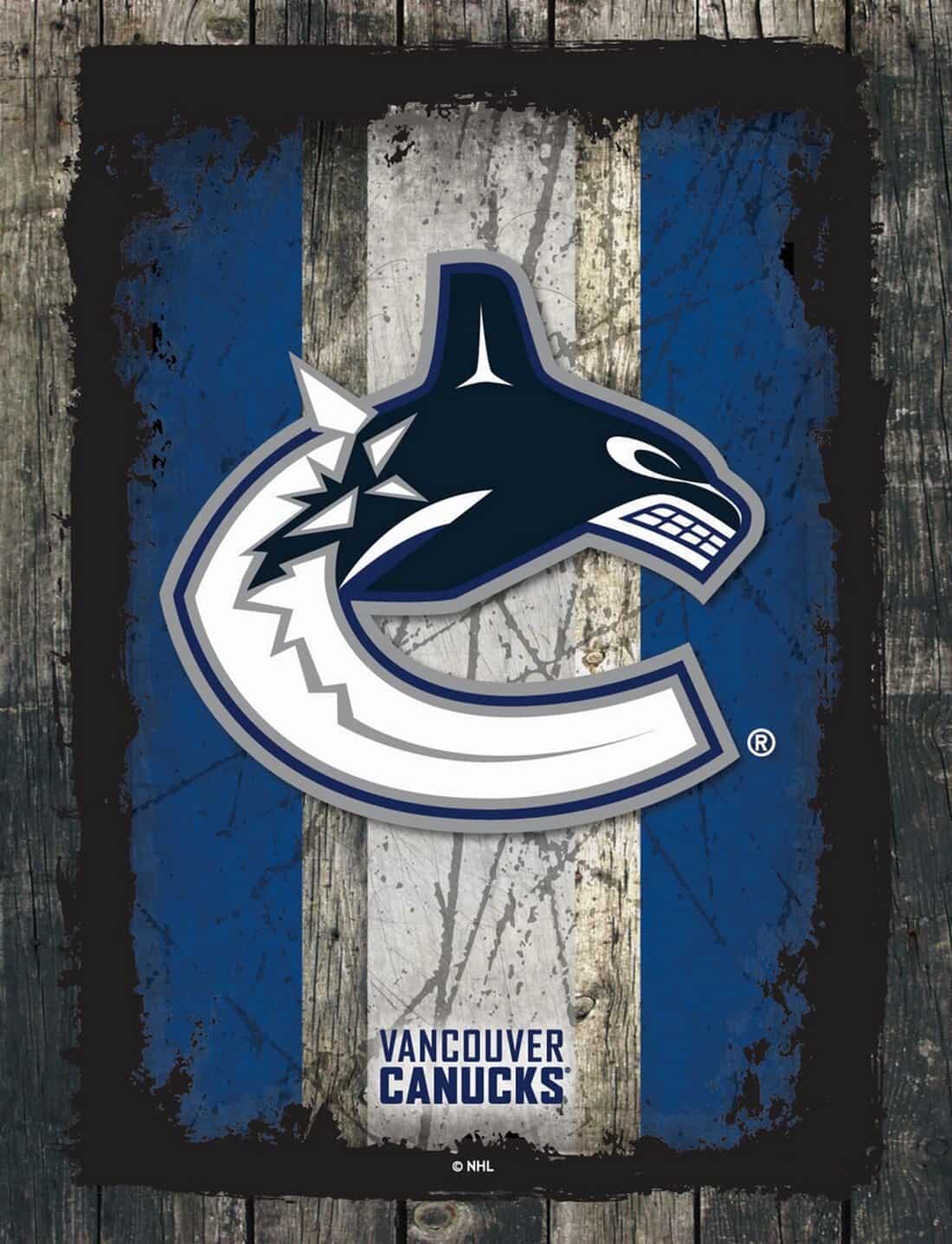 Vancouver Canucks 24x32 Logo Canvas Wall Art (Alternate)