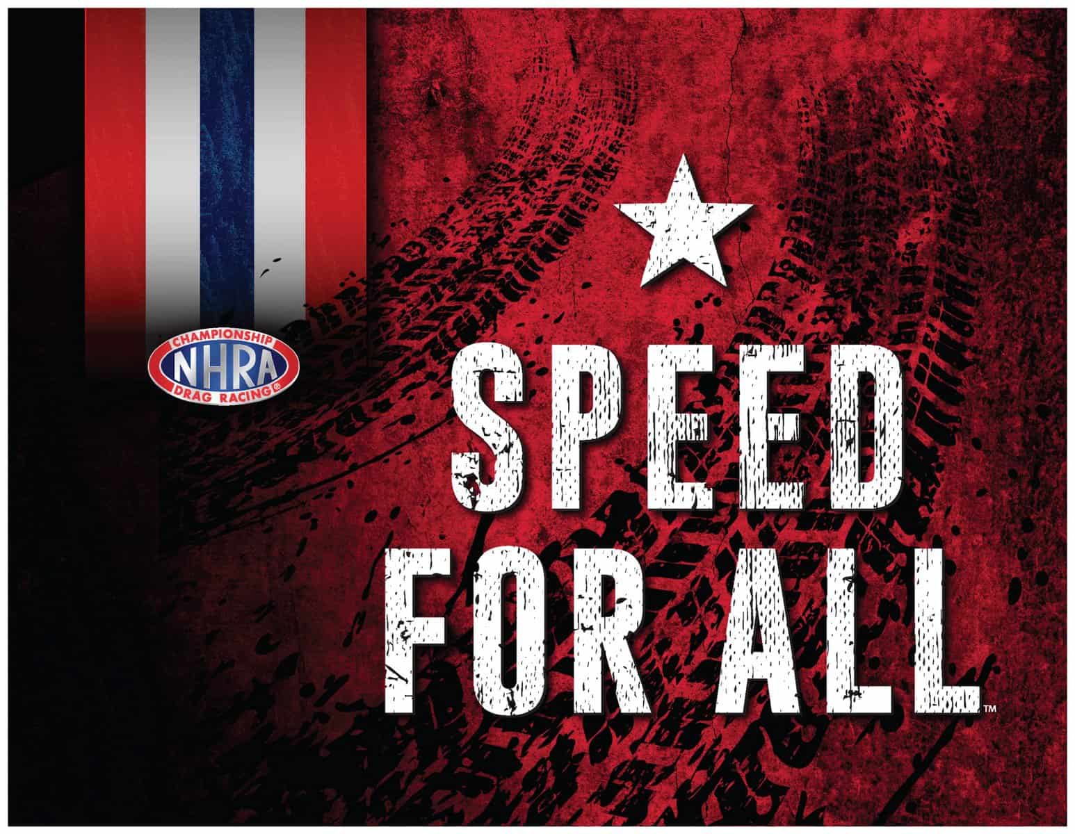 NHRA Speed For All 15x20 Logo Canvas Wall Art (Alternate)