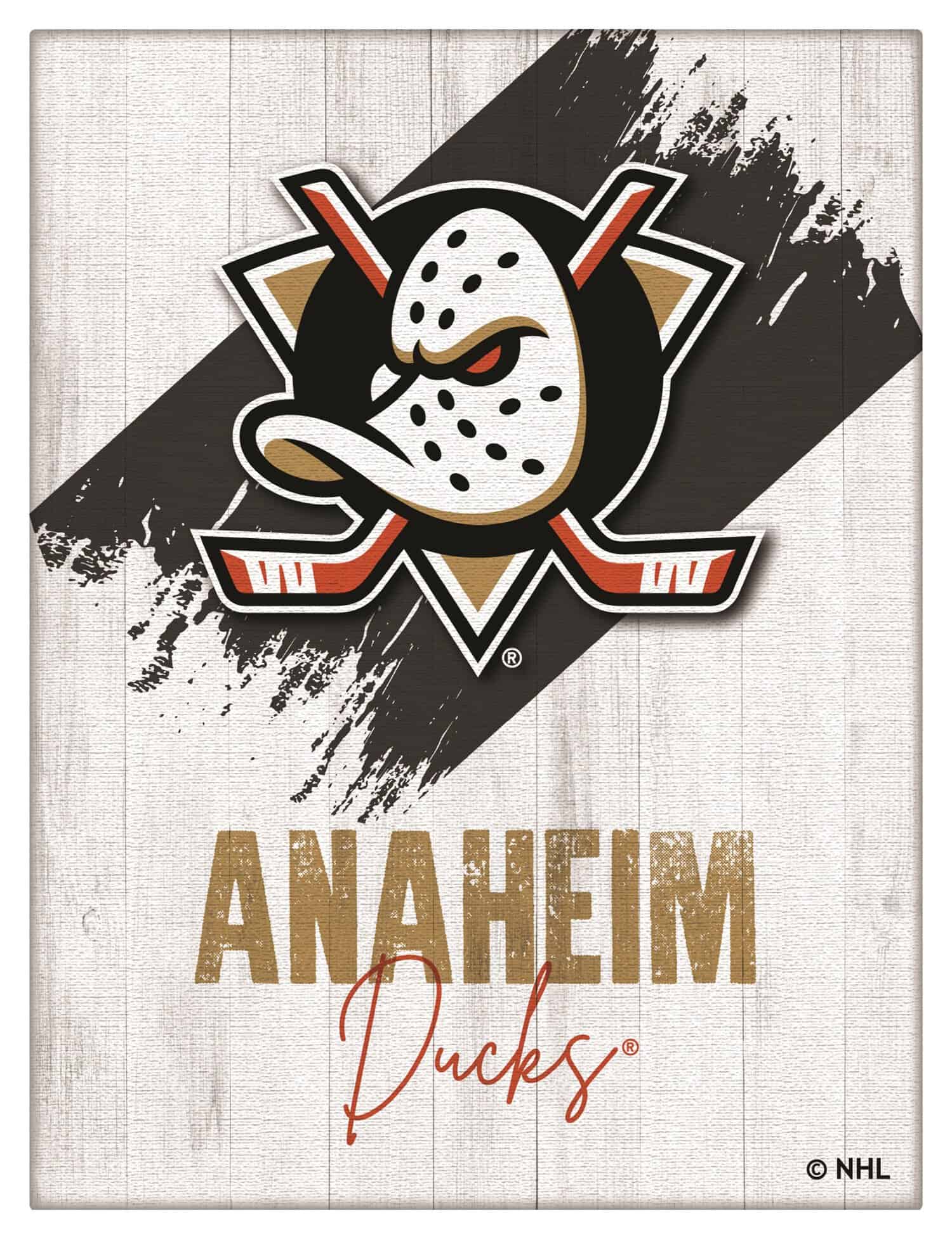 Anaheim Ducks 15x20 Logo Canvas Wall Art (Portrait)