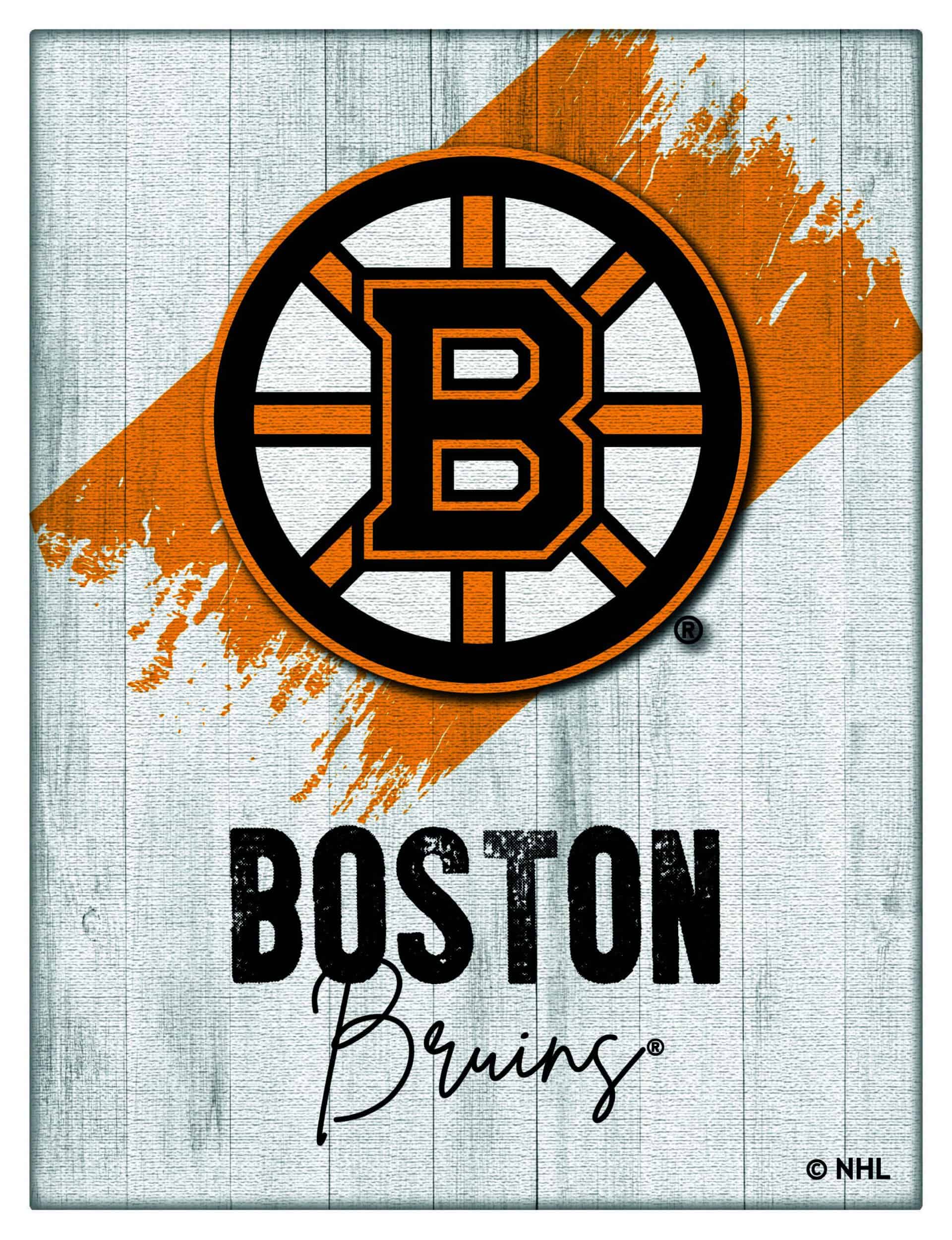 Boston Bruins 24x32 Logo Canvas Wall Art (Portrait)