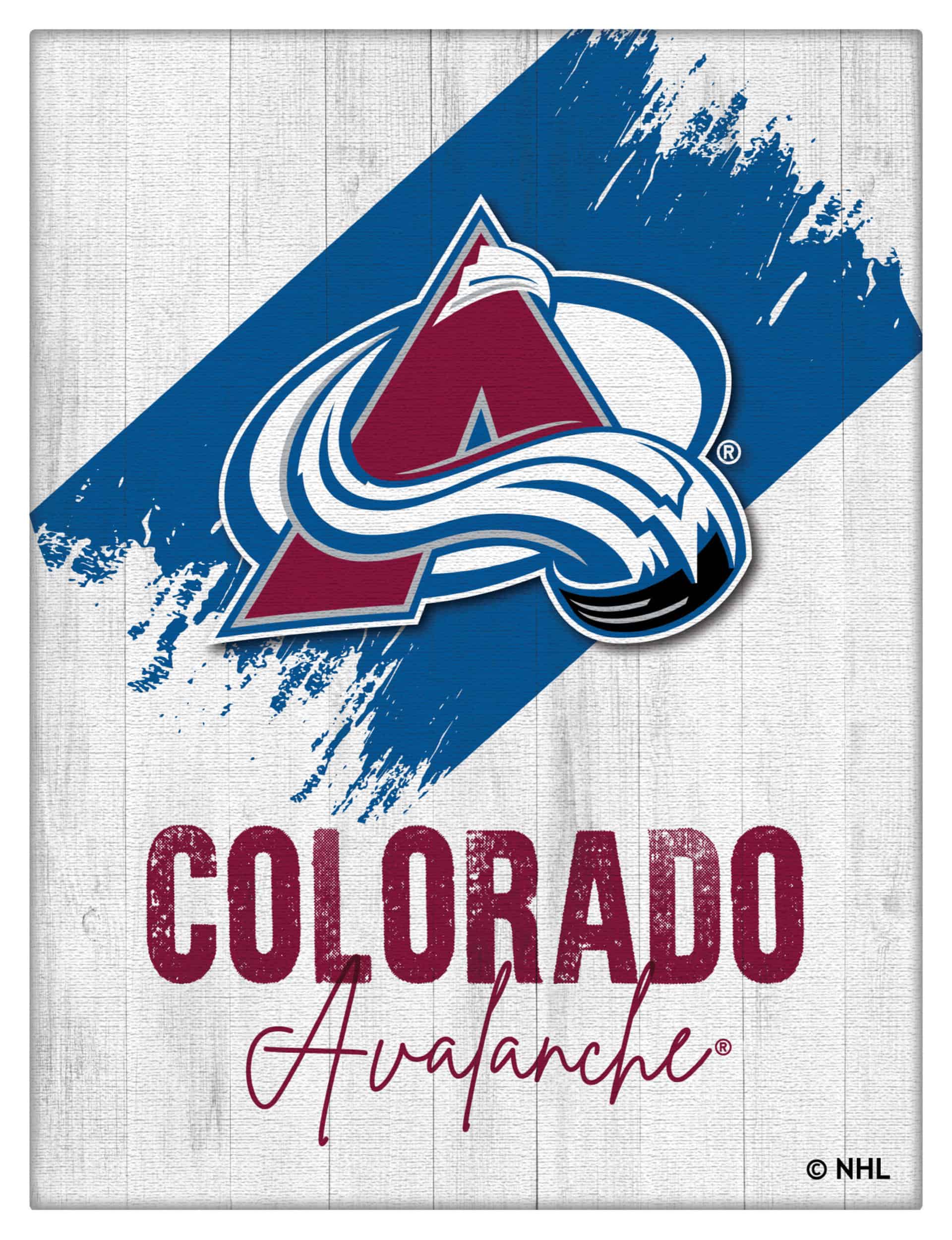 Colorado Avalanche 15x20 Logo Canvas Wall Art (Portrait)