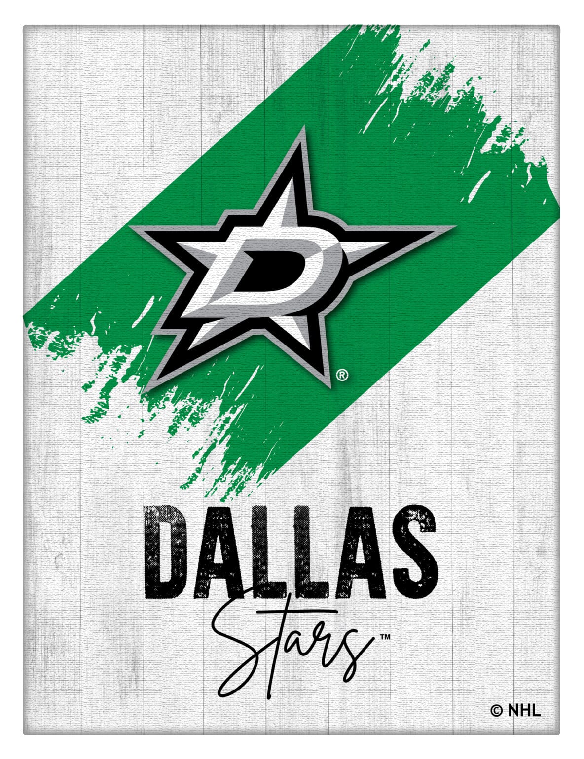 Dallas Stars 24x32 Logo Canvas Wall Art (Portrait)