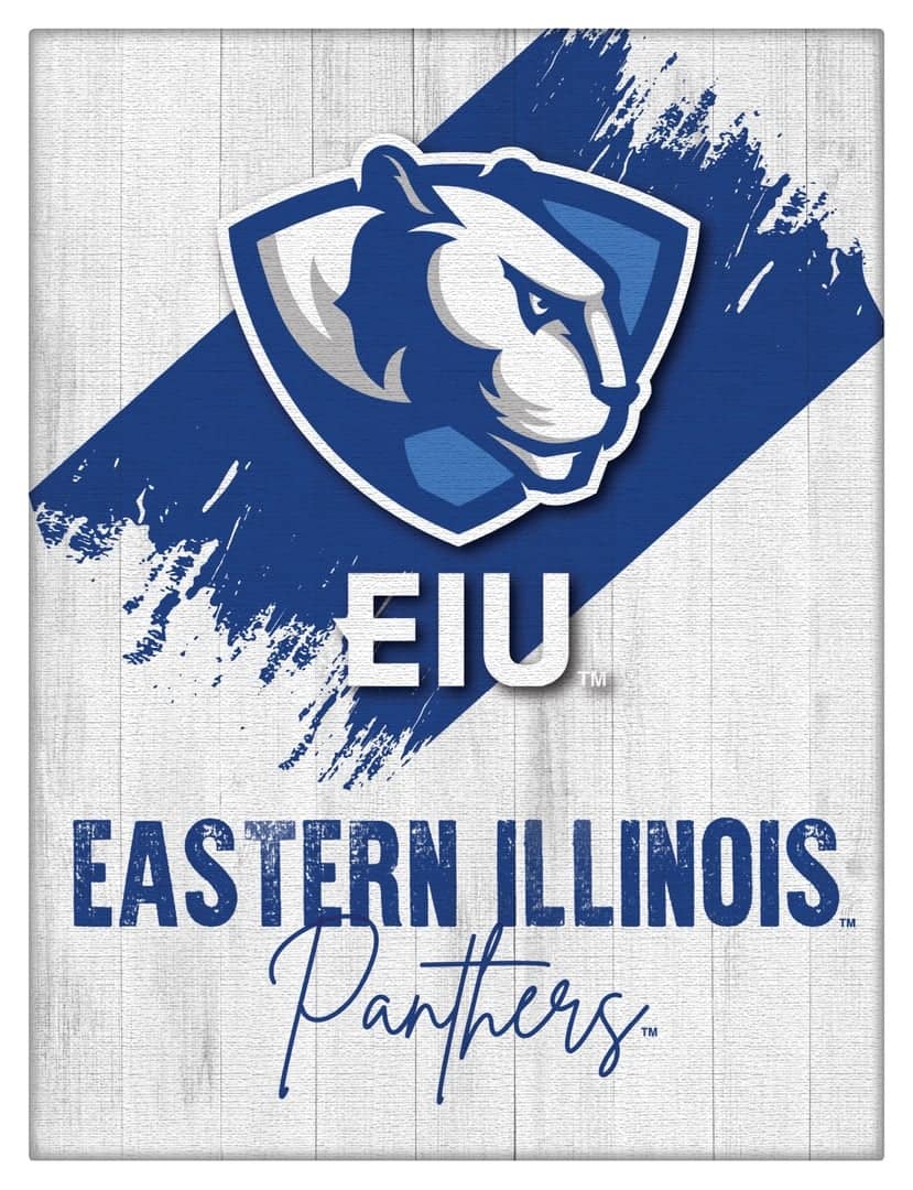 Eastern Illinois University 15x20 Logo Canvas Wall Art (Portrait)