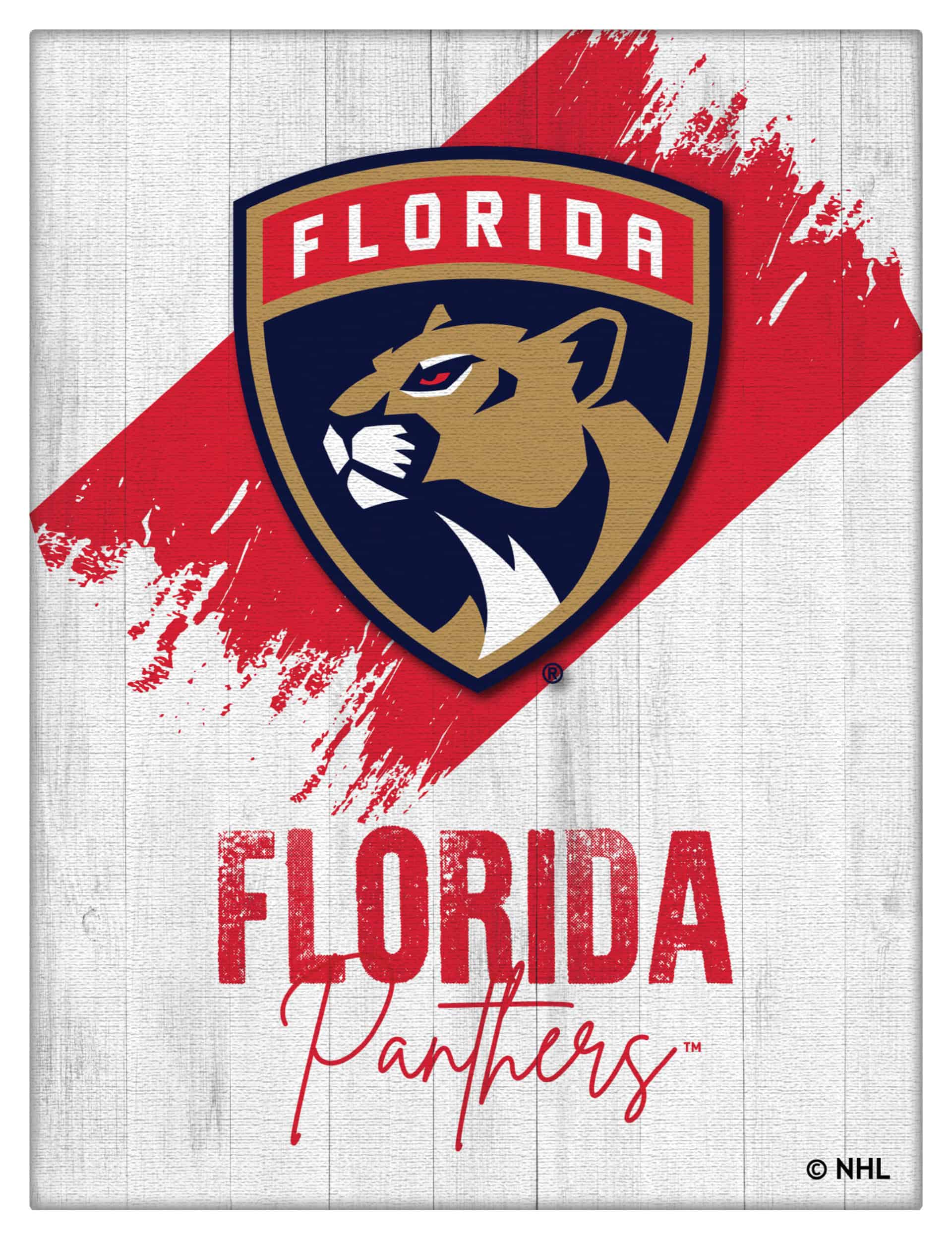 Florida Panthers 15x20 Logo Canvas Wall Art (Portrait)