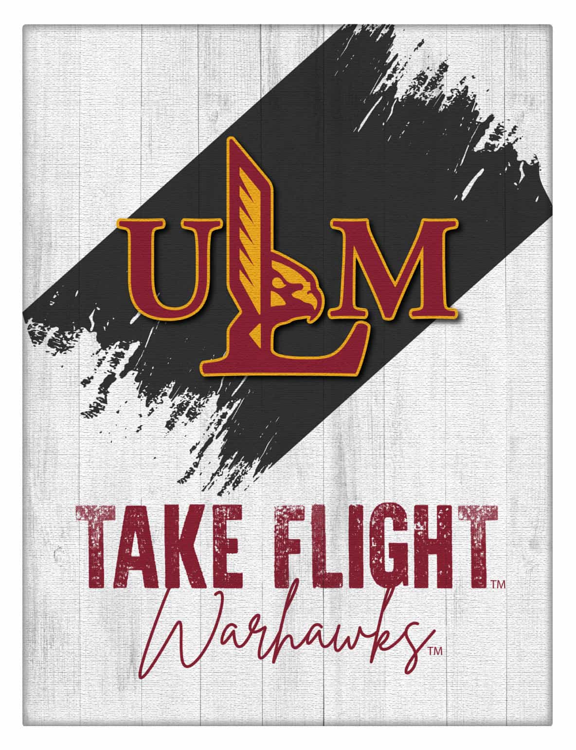 University of Louisiana at Monroe 24x32 Logo Canvas Wall Art (Portrait)