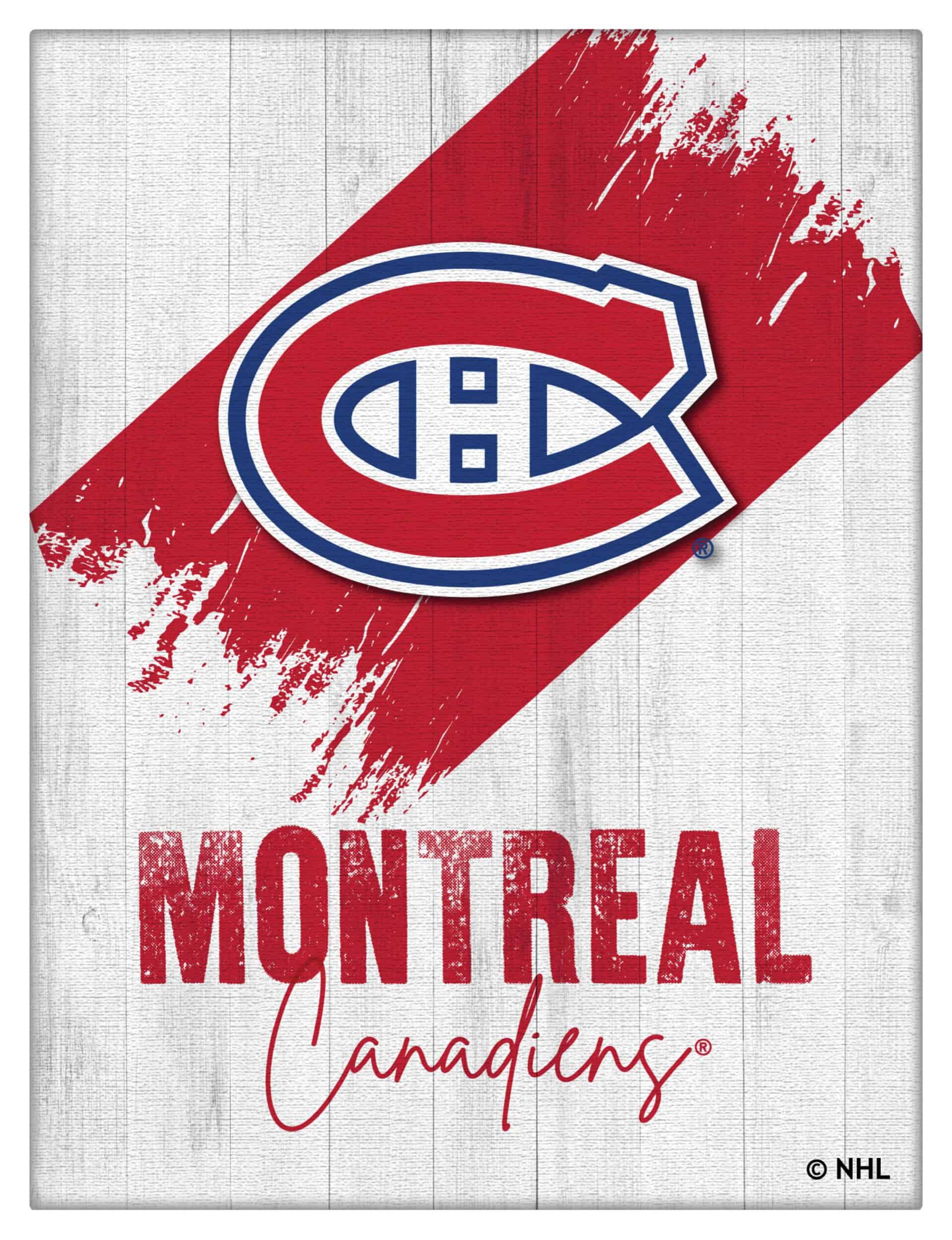Montreal Canadiens 15x20 Logo Canvas Wall Art (Portrait)