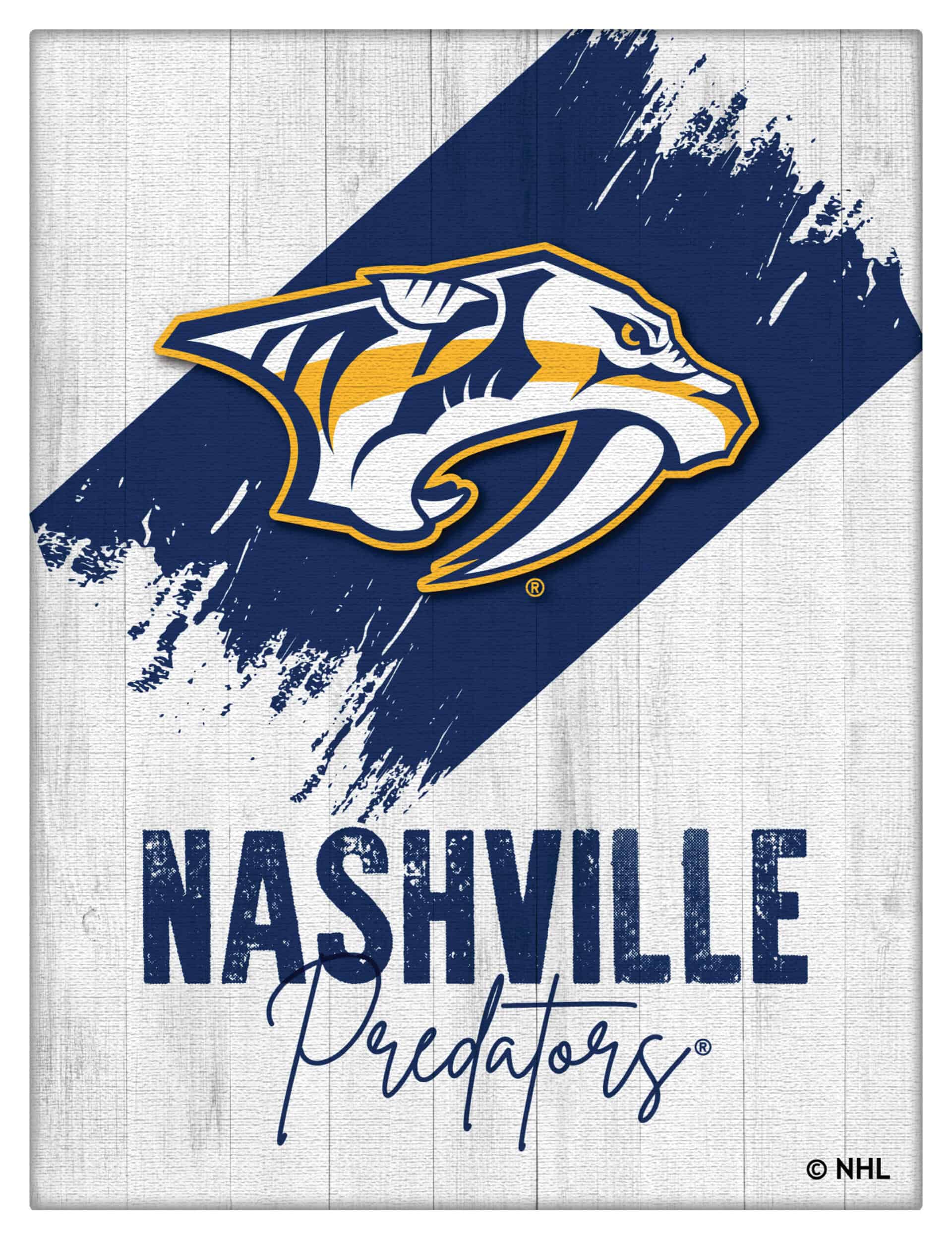 Nashville Predators 15x20 Logo Canvas Wall Art (Portrait)