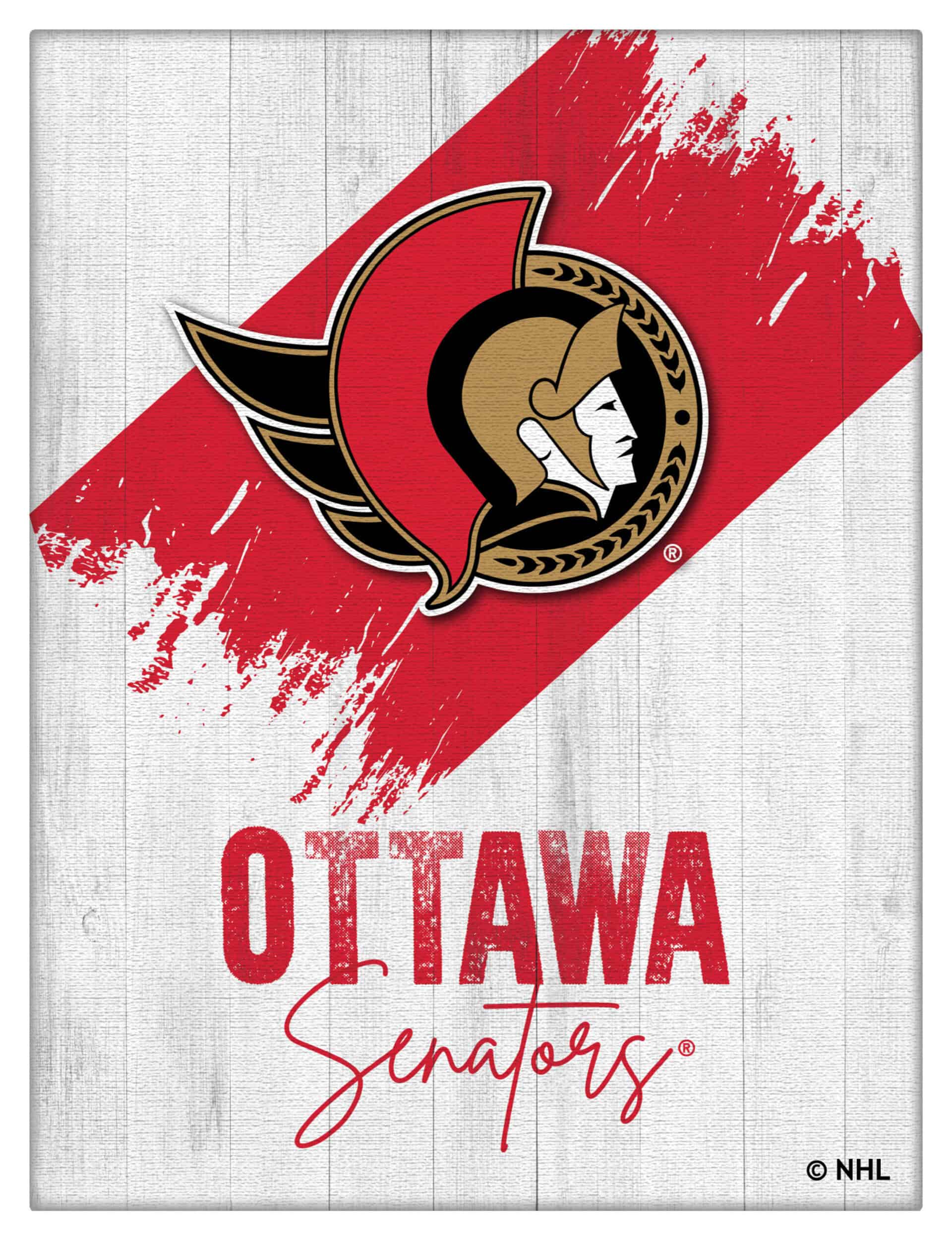 Ottawa Senators 15x20 Logo Canvas Wall Art (Portrait)