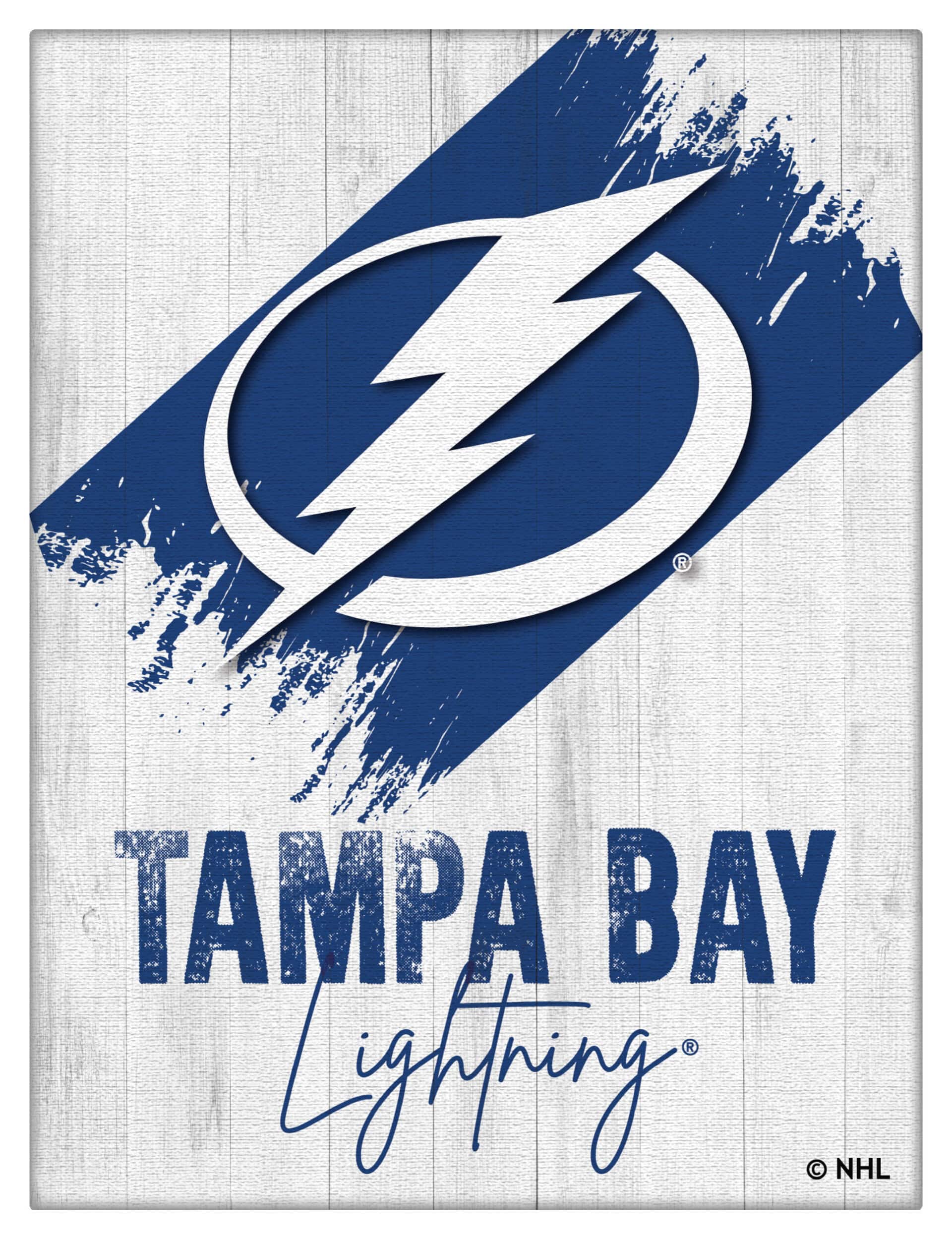 Tampa Bay Lightning 15x20 Logo Canvas Wall Art (Portrait)