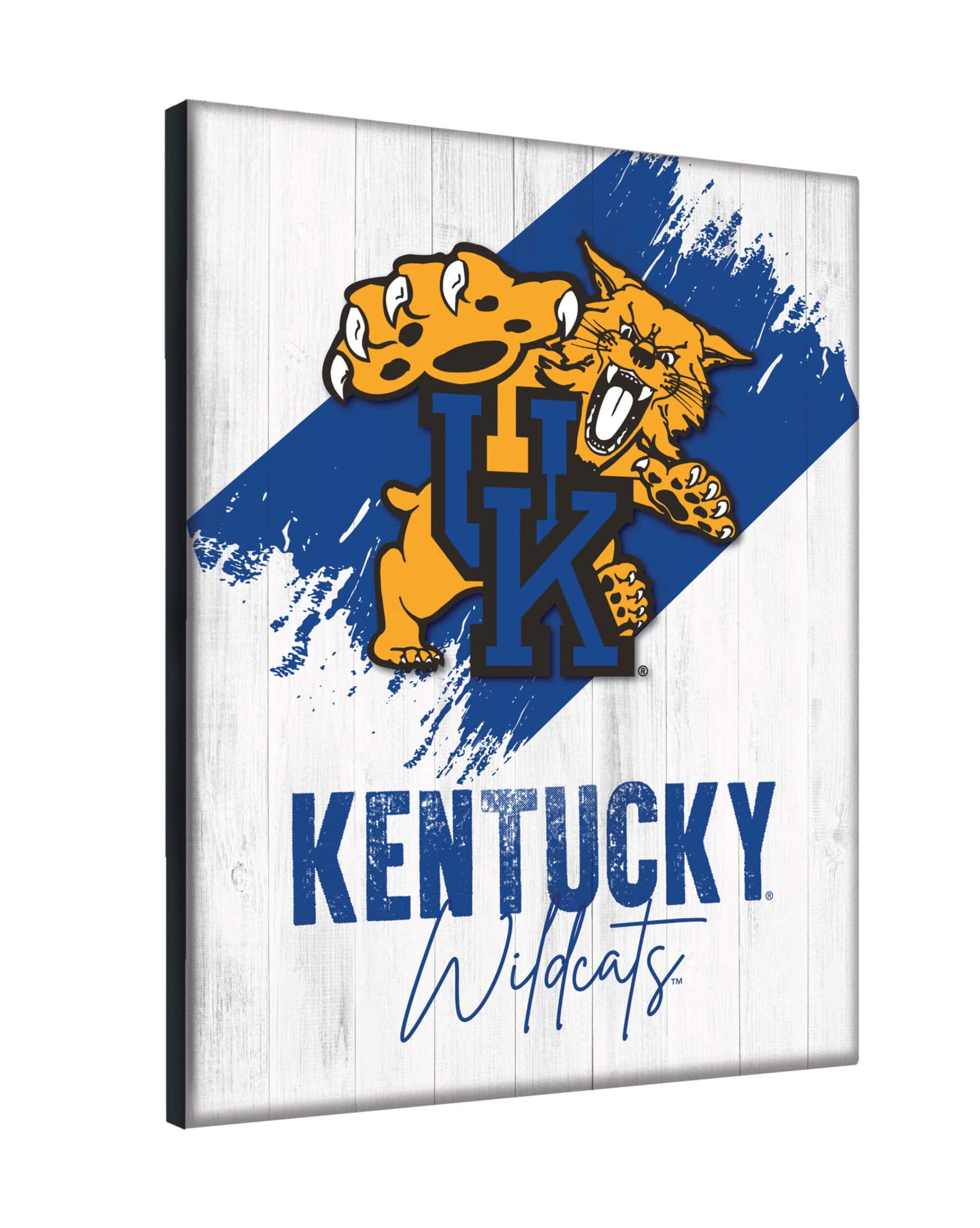 University of Kentucky (Cat) 24x32 Logo Canvas Wall Art (Portrait)