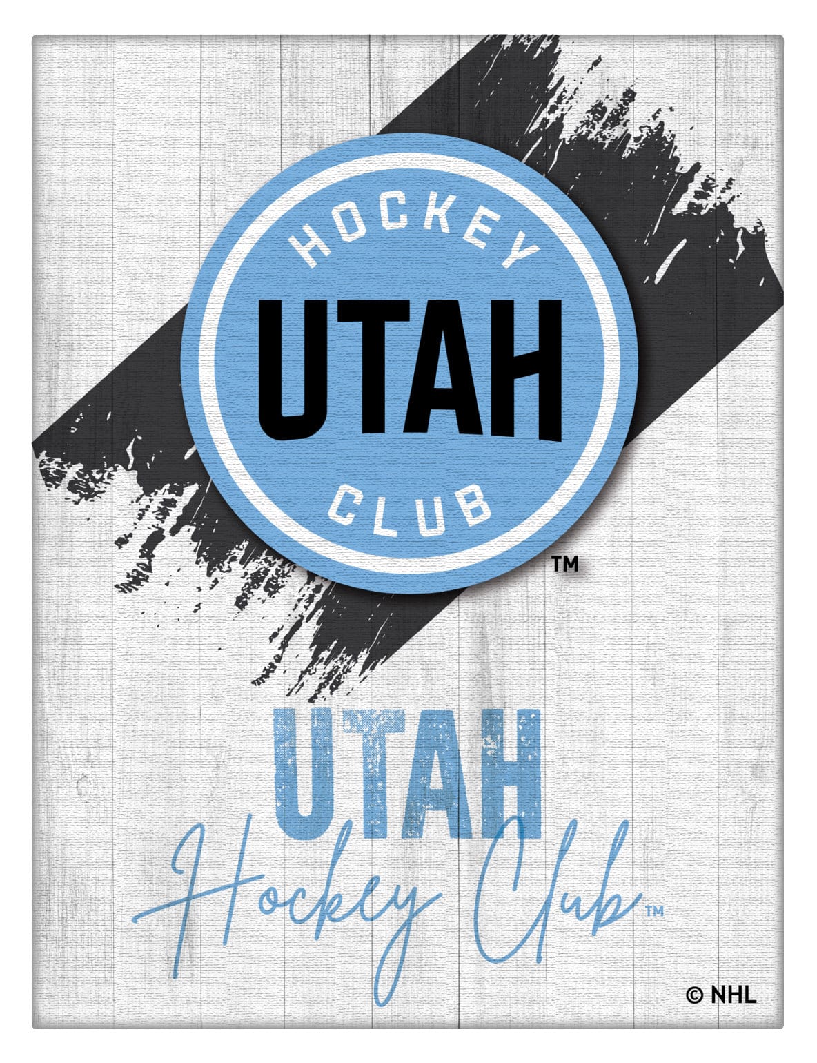 Utah Hockey Club 15x20 Logo Canvas Wall Art (Portrait)