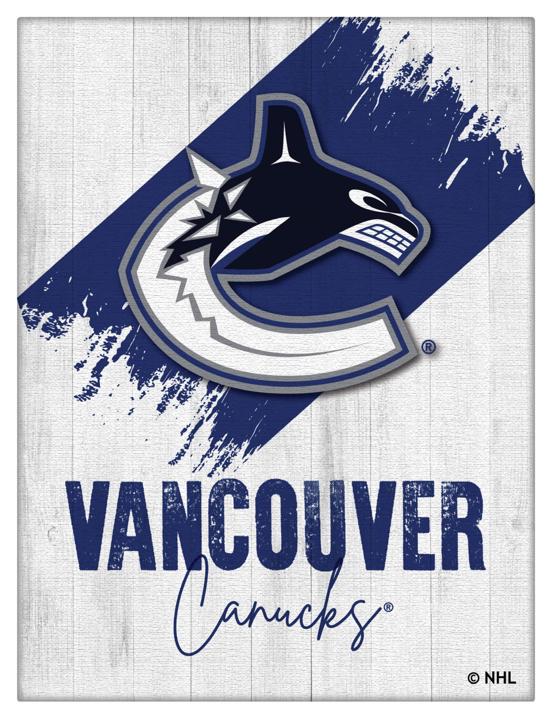 Vancouver Canucks 15x20 Logo Canvas Wall Art (Portrait)