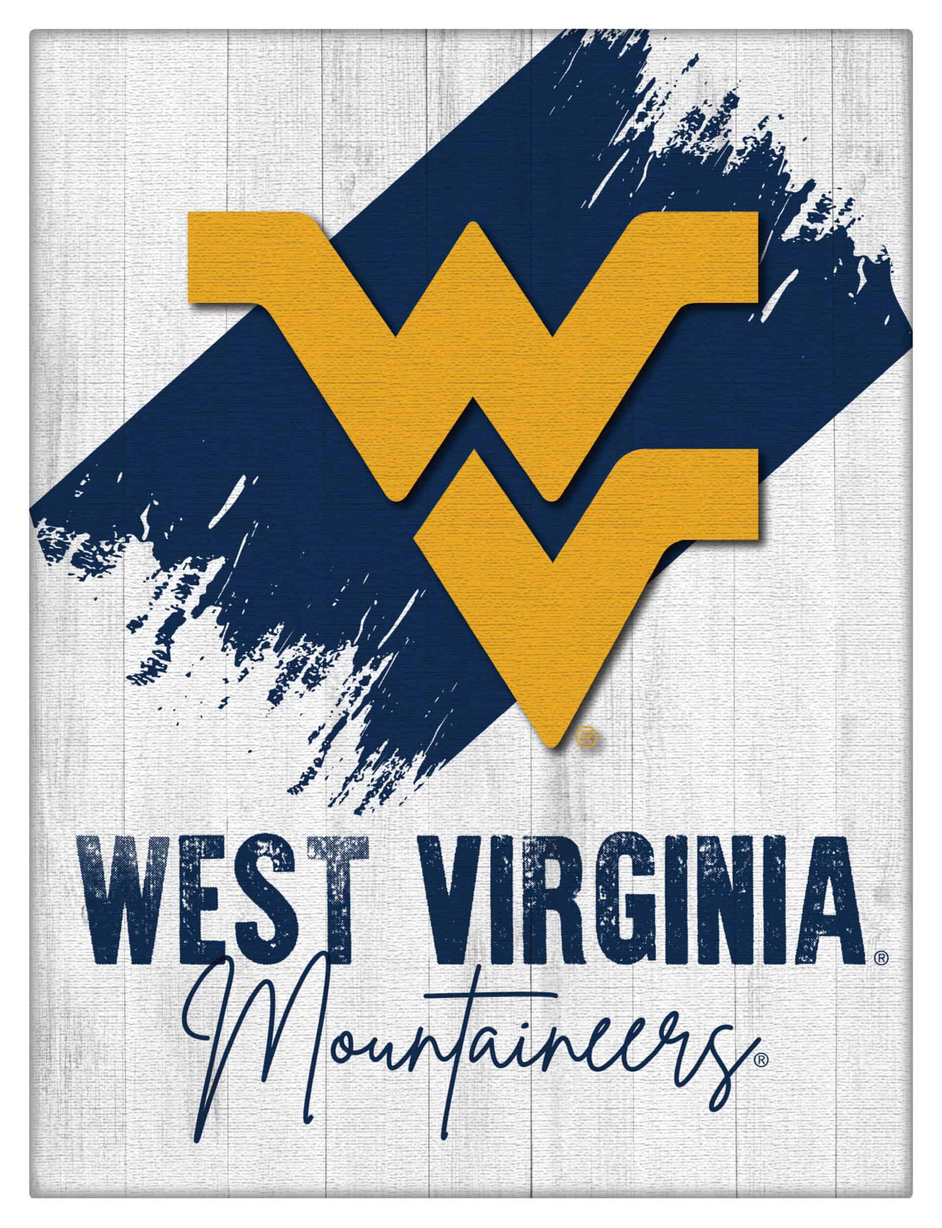 West Virginia University 24x32 Logo Canvas Wall Art (Portrait)
