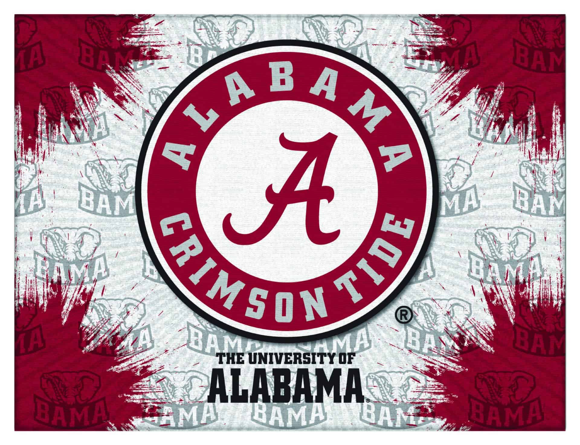 University of Alabama (Script A) 24x32 Logo Canvas Wall Art