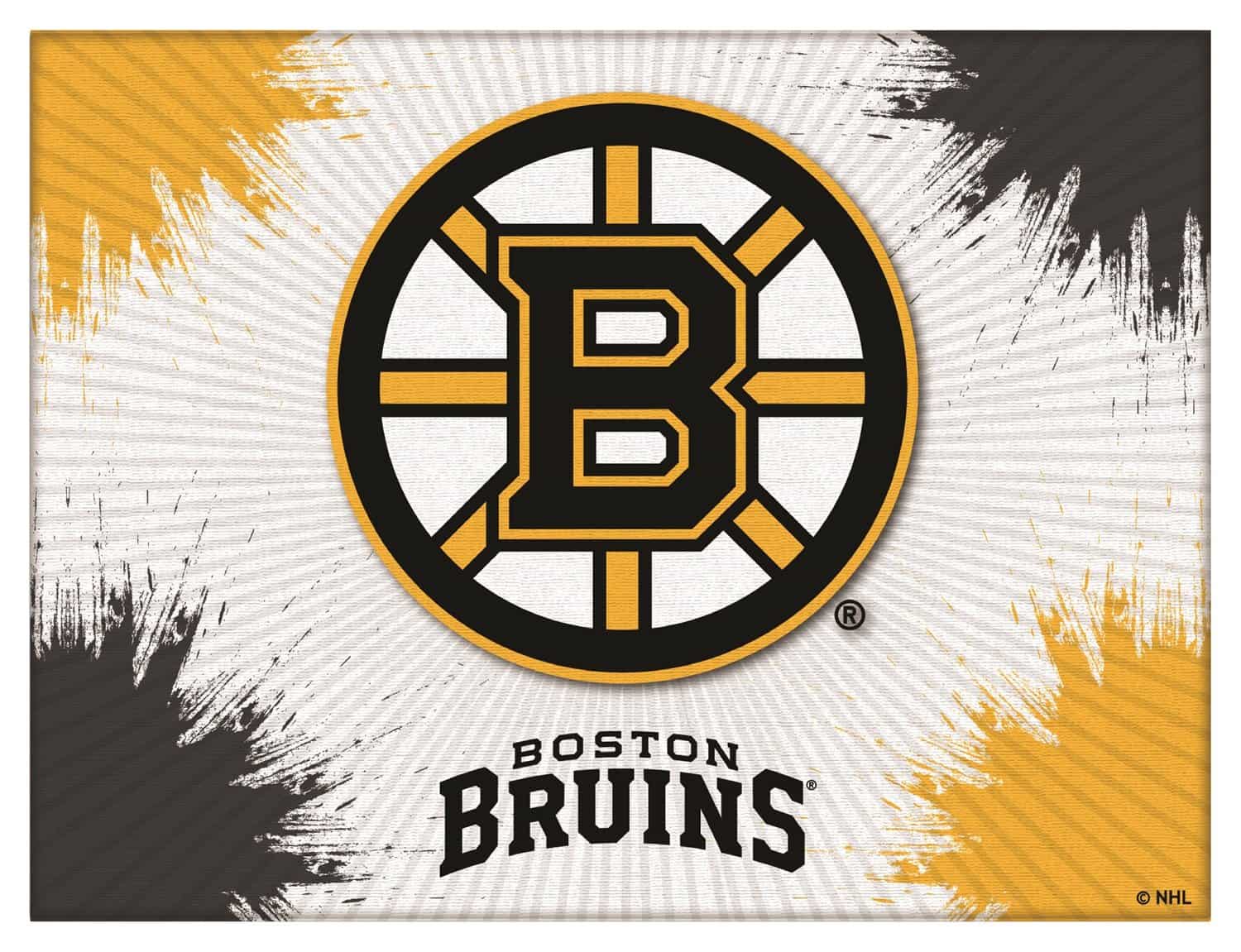 Boston Bruins 15x20 Logo Canvas Wall Art