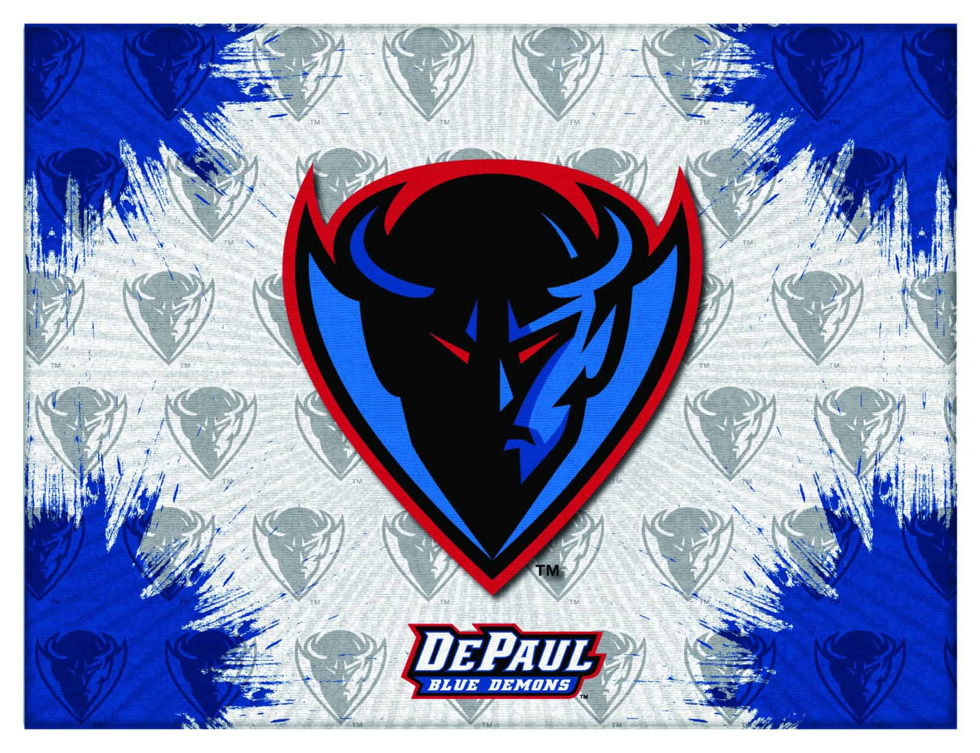DePaul University 15x20 Logo Canvas Wall Art