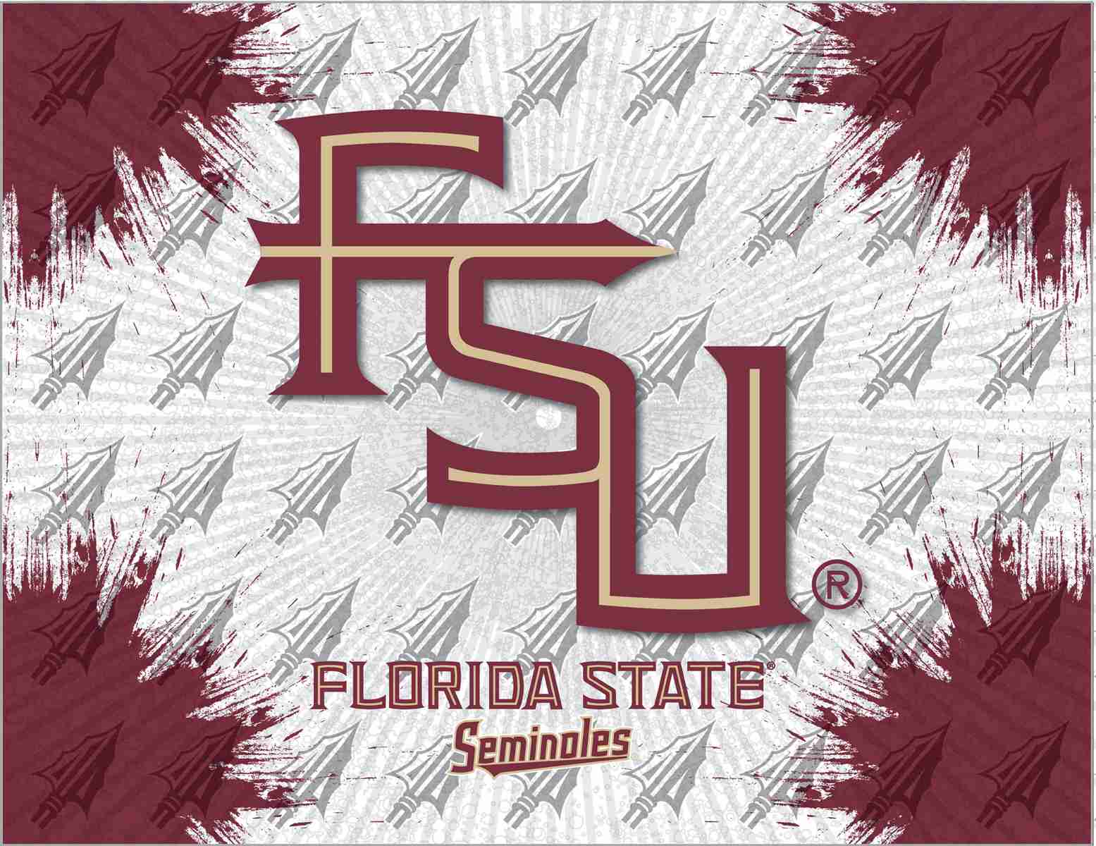 Florida State (Script) 15x20 Logo Canvas Wall Art