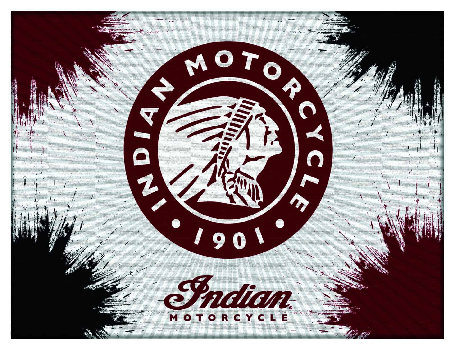 Indian Motorcycle (Head) 15x20 Logo Canvas Wall Art