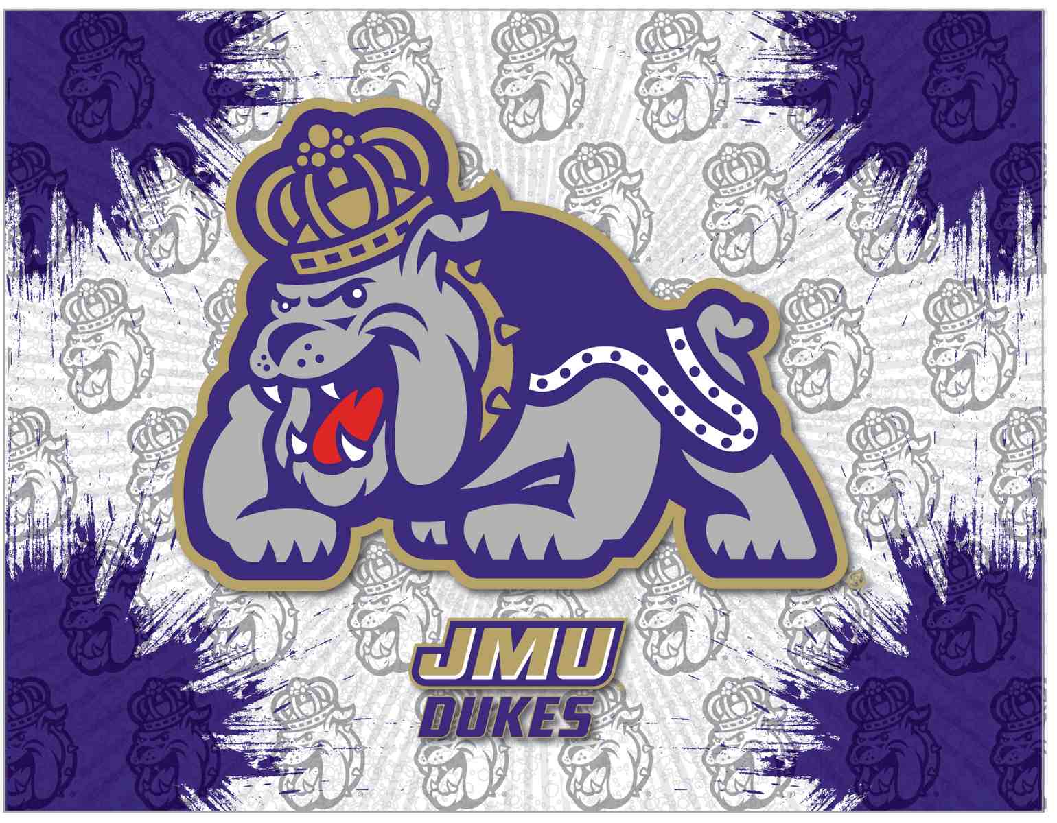 James Madison University 15x20 Logo Canvas Wall Art