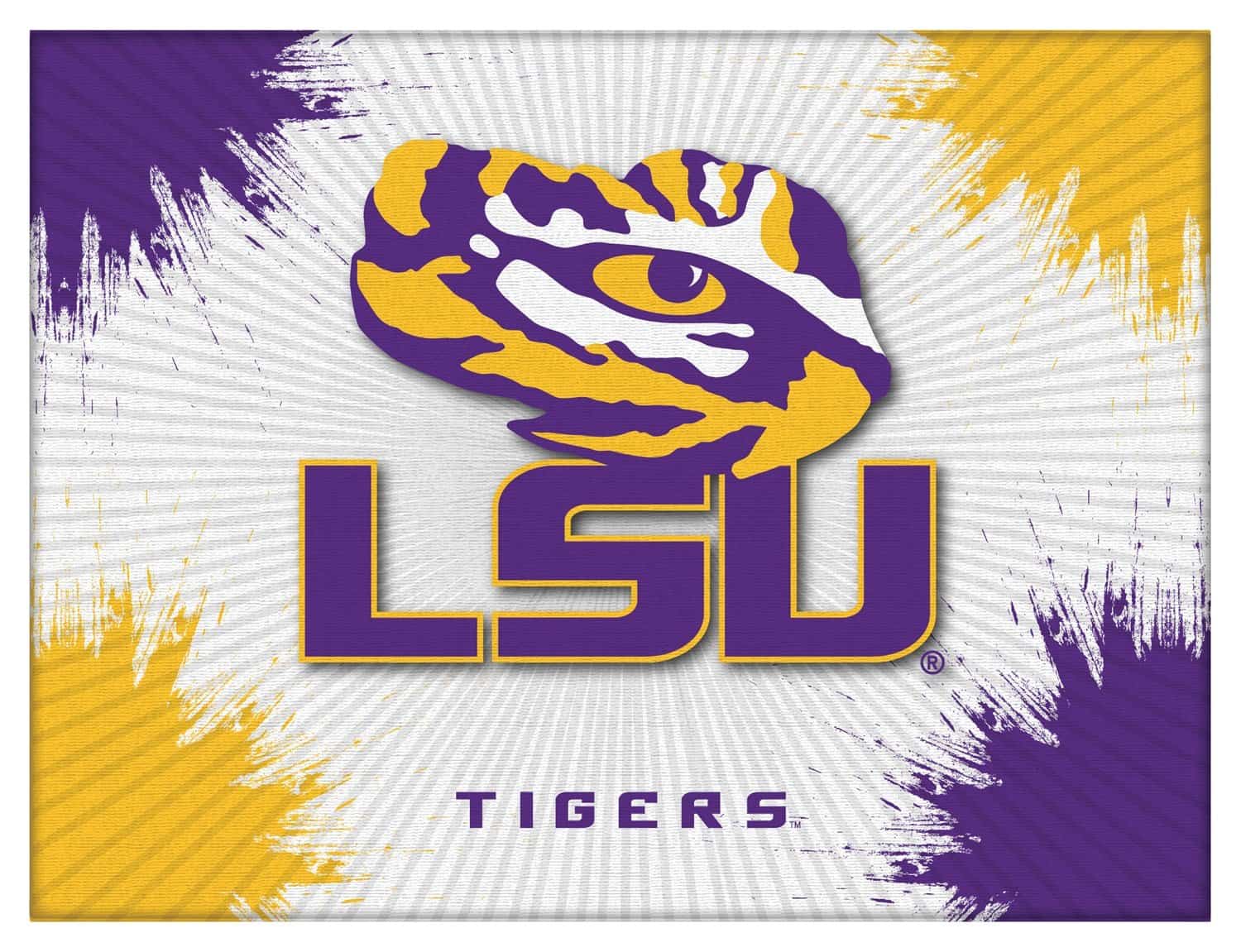 Louisiana State University 24x32 Logo Canvas Wall Art