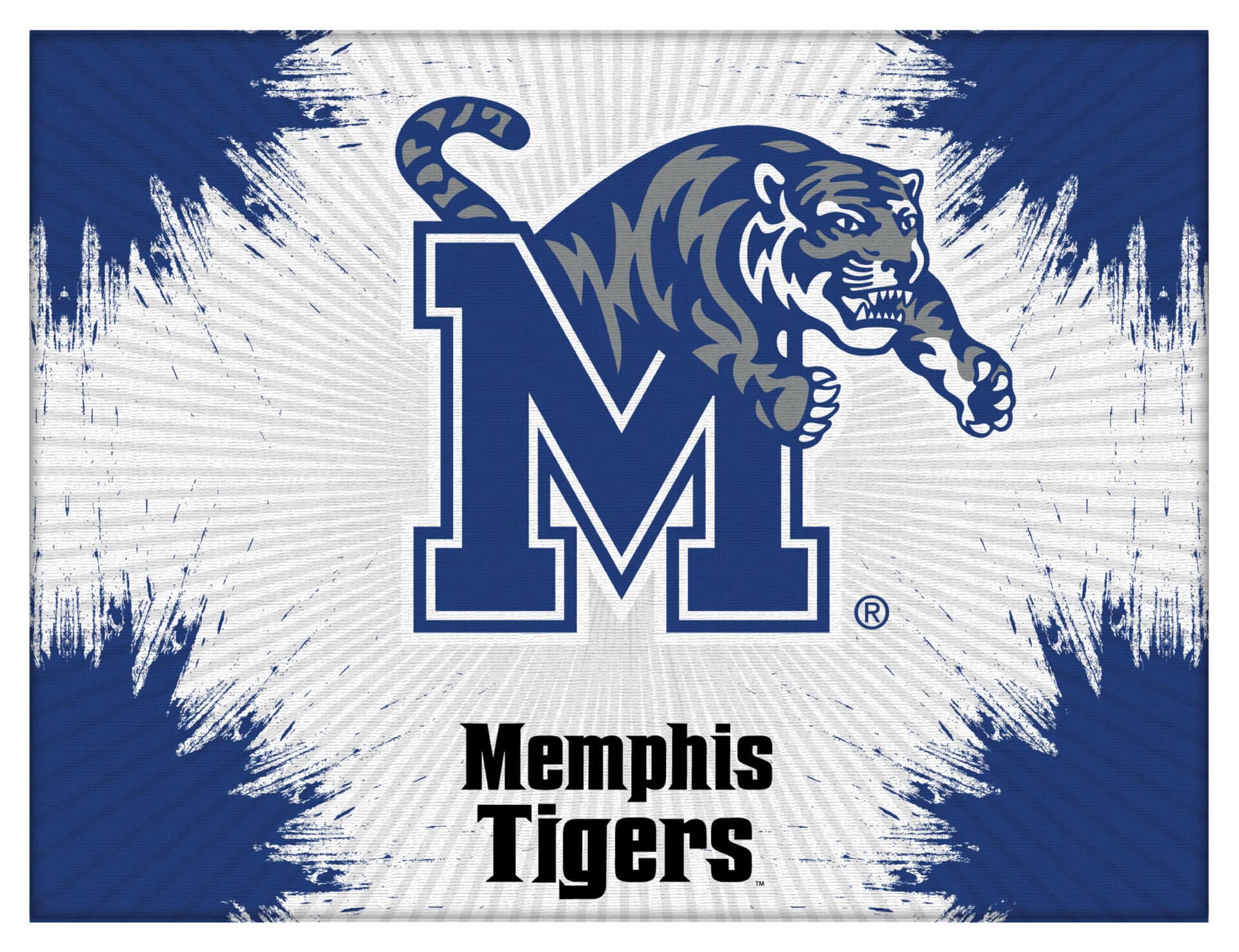 University of Memphis 24x32 Logo Canvas Wall Art