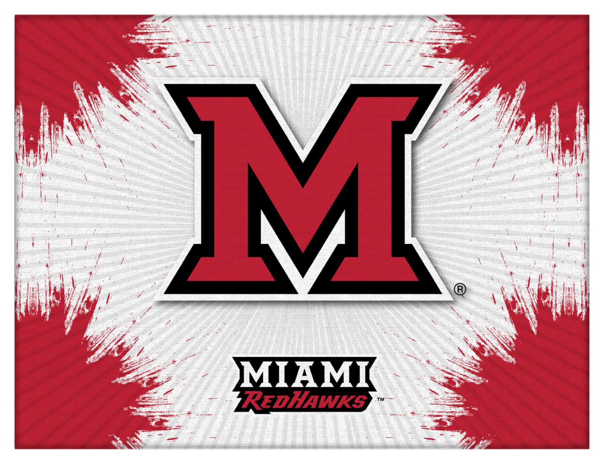 Miami University (OH) 15x20 Logo Canvas Wall Art