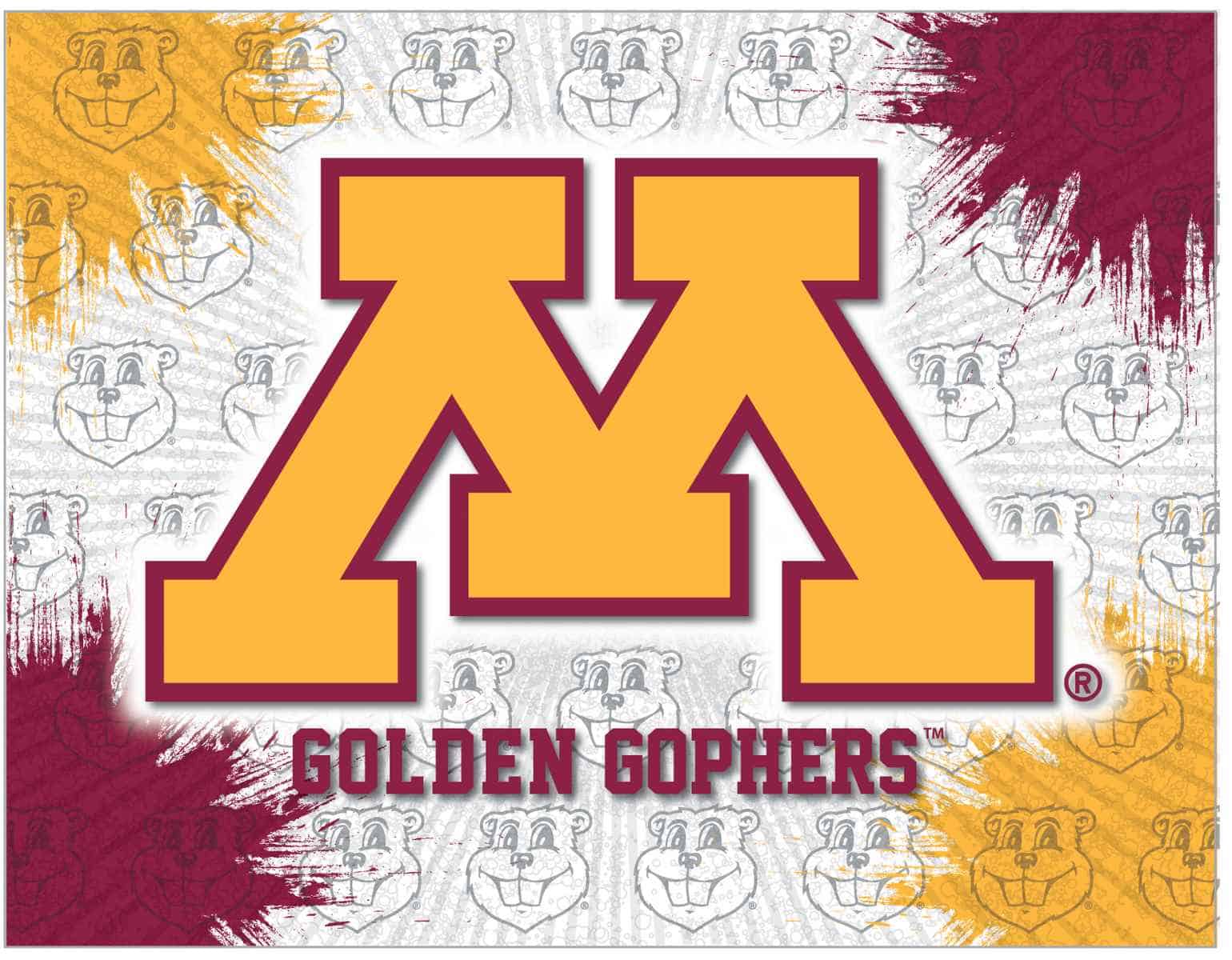 University of Minnesota 24x32 Logo Canvas Wall Art